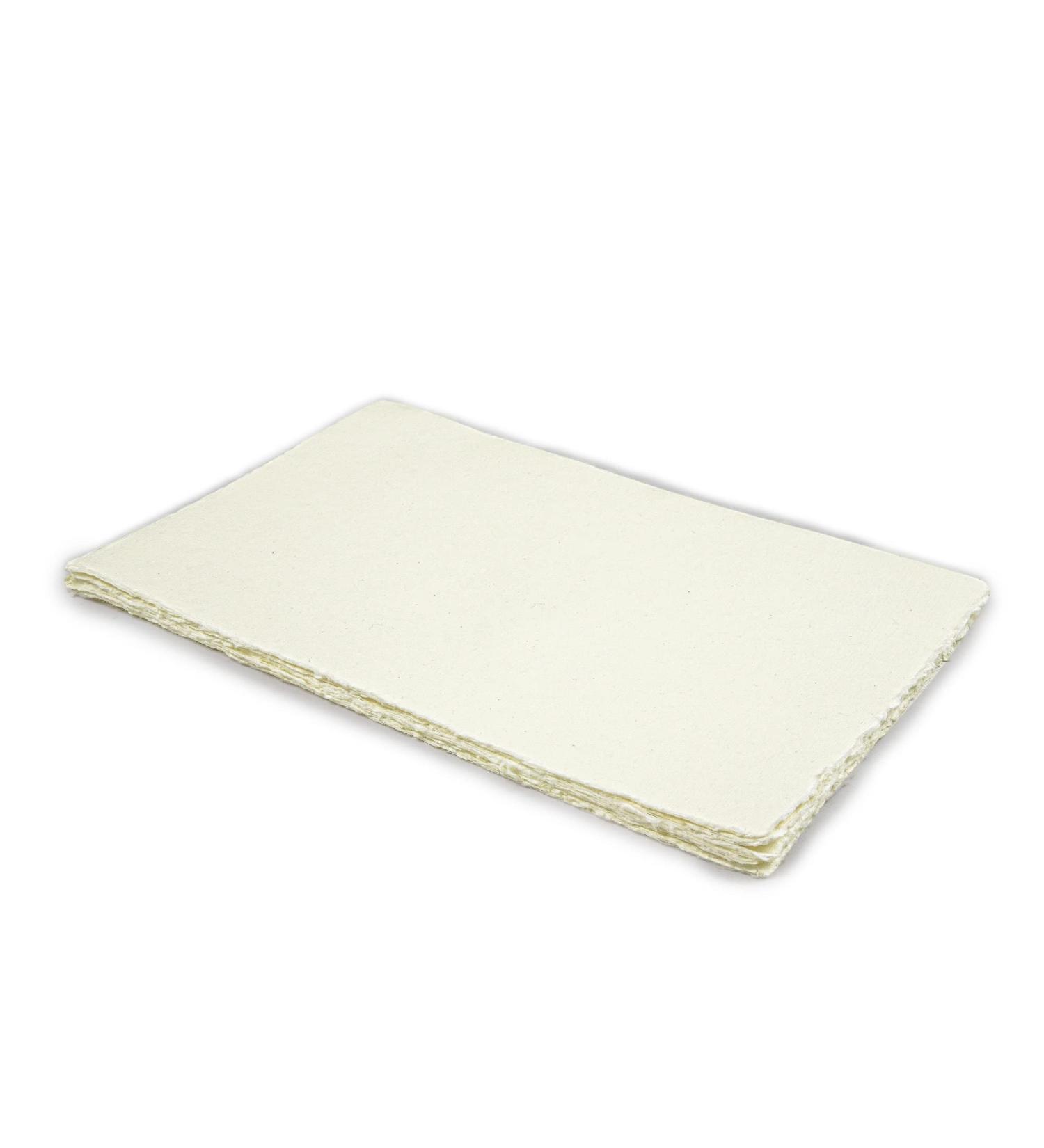 Watercolor Paper - 6 X 4 inches - Mixed Media Watercolor Paper - 150 GSM Thick Deckle Edge Virgin Cotton Handmade Paper - Off White Off White S - Buy Online on GoSupps.com