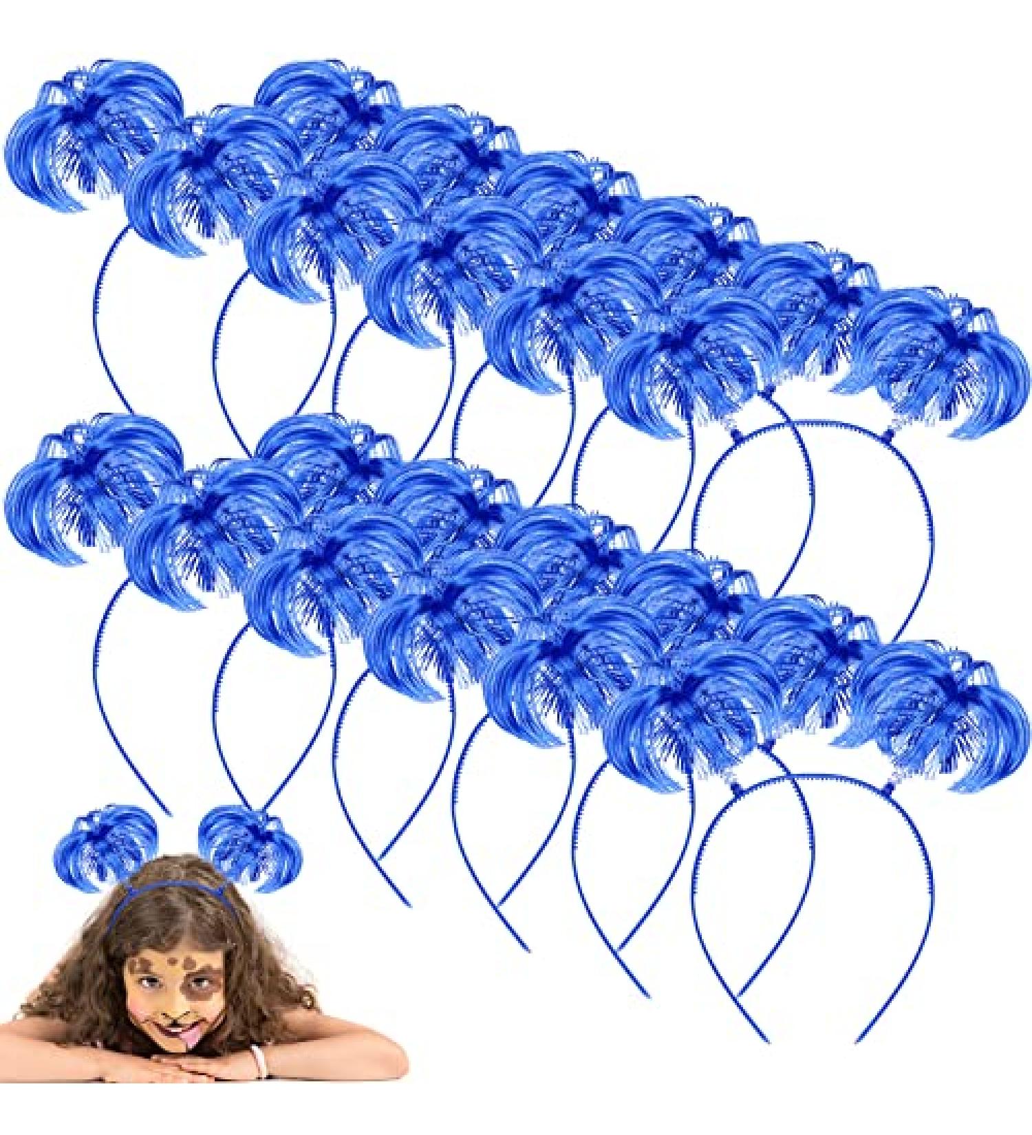 Jexine 12-Piece Blue Tinsel Wrapped Ponytail Headbands with Feathers - Women & Girls Hair Accessories - Buy Online on GoSupps.com
