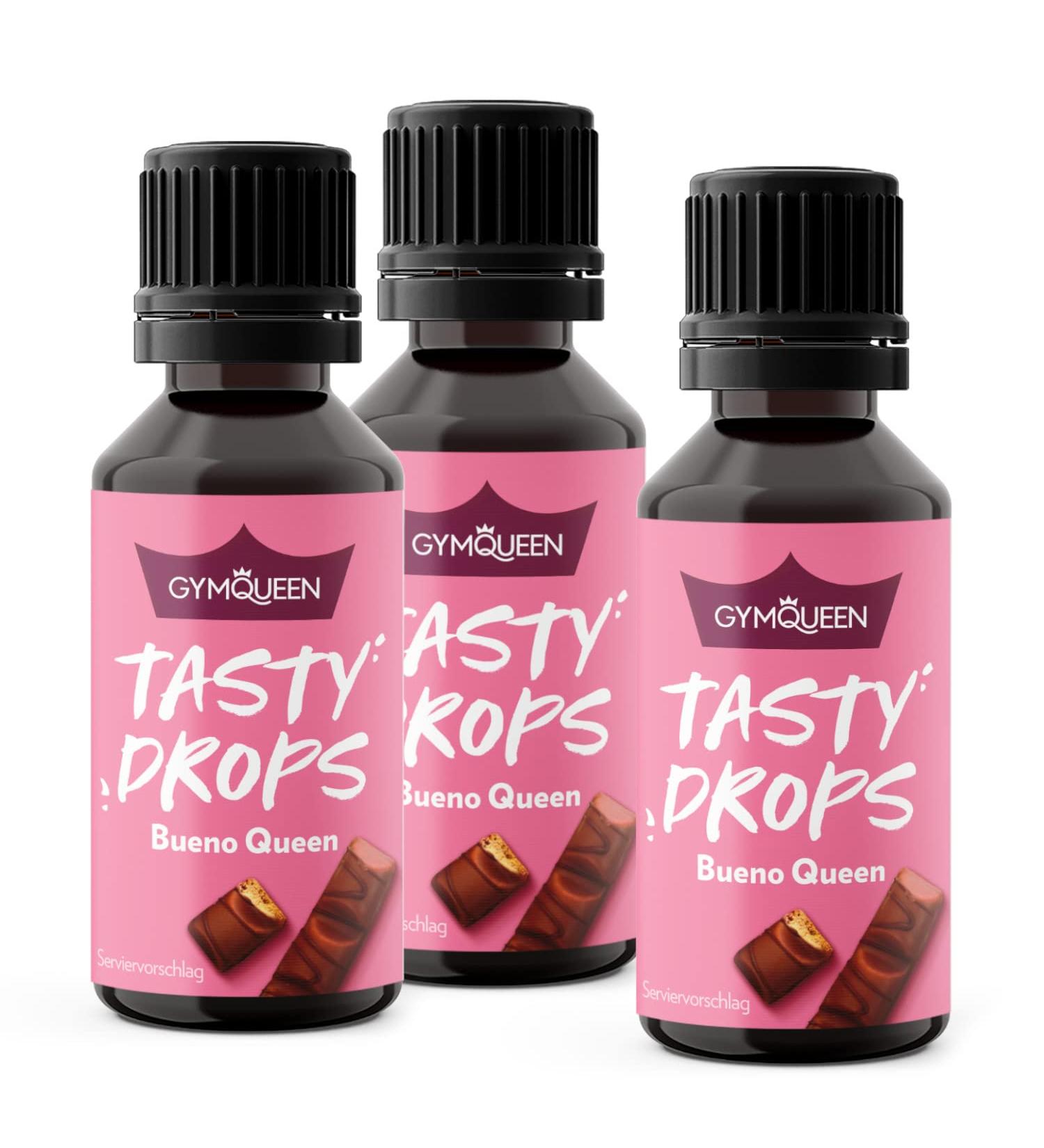 GymQueen Tasty Drops - Bueno Queen 3x30ml | Zero Calorie Flavor Drops for Healthy Living - Buy Online on GoSupps.com