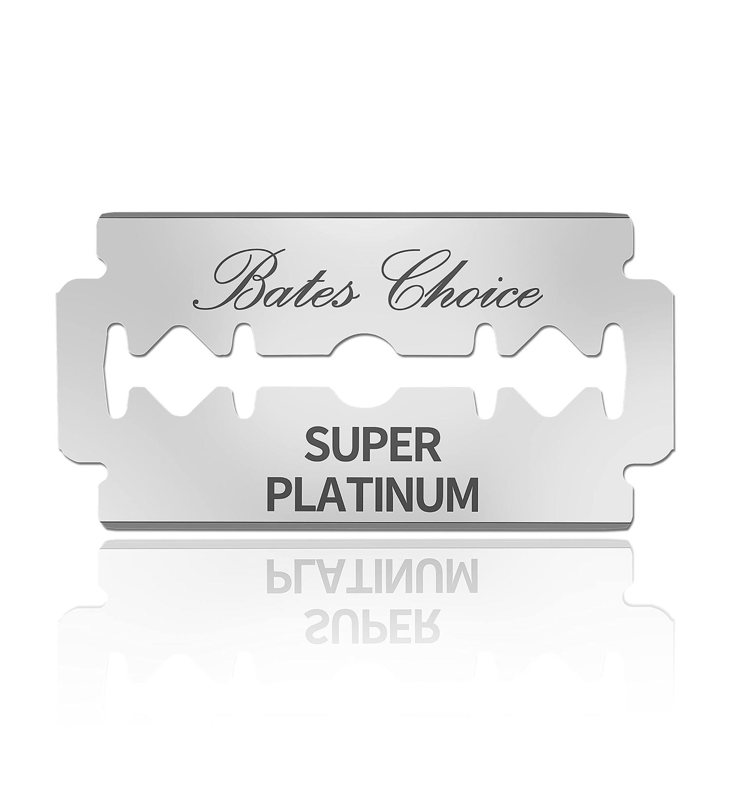 Bates Stainless Steel Double Edge Razor Blade 40 Pack - Premium Safety Razor Blades for Men's Shaving - Buy Online on GoSupps.com