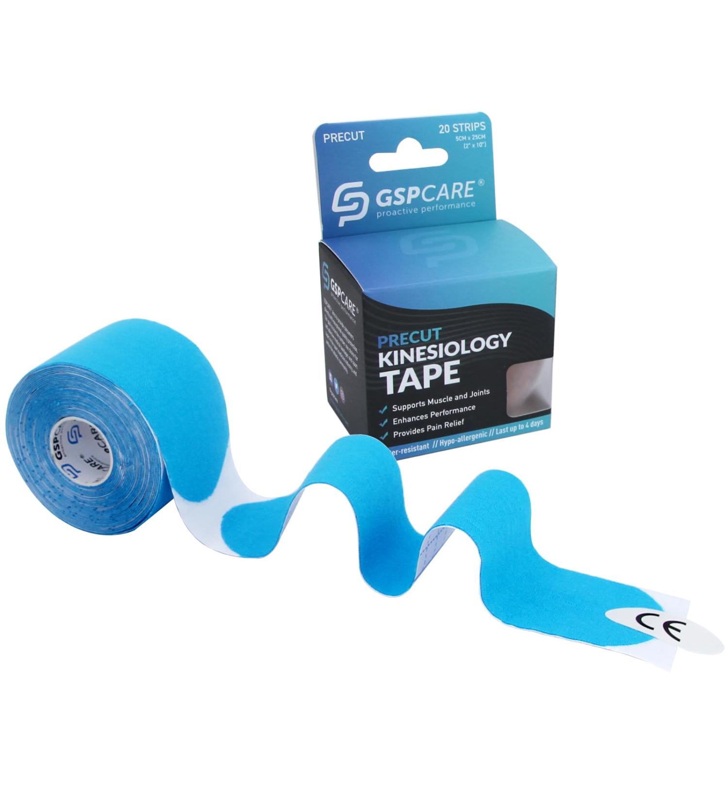 Pre-Cut I Kinesiology Tape Elastic Sports Tape Used to Prevent Muscle Damage Protect Joints and Relieve Muscle Pain 20 Pieces of Pre-Sliced 5cm*5m Medical Tape.(Blue) Blue Pre-Cut I - Buy Online on GoSupps.com