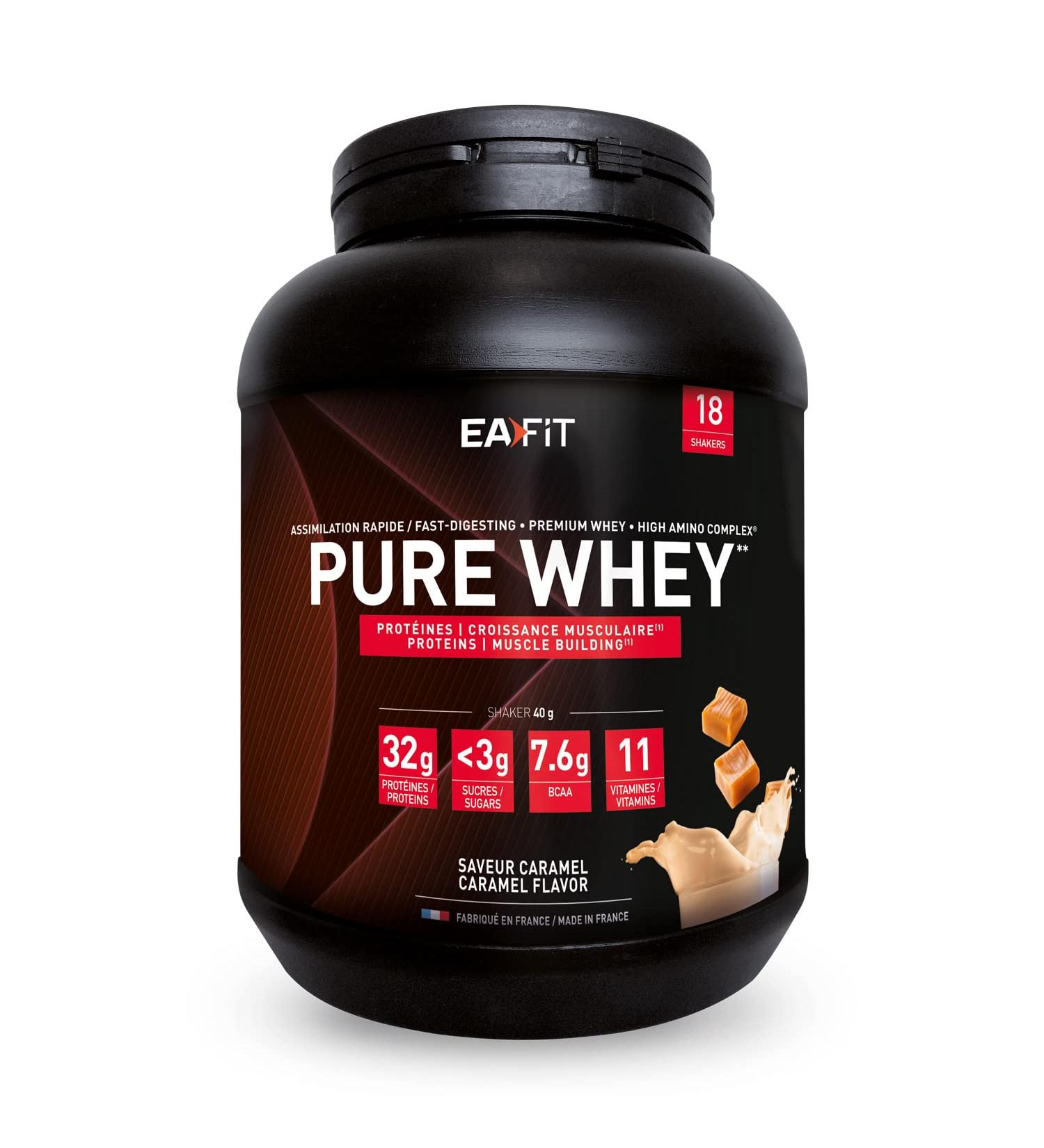  Eafit EAFIT Pure Whey Caramel 750 g - Muscle Growth - Whey Protein - Fast Assimilation - Amino Acids and Digestive Enzymes - High Amino Complex - Certified Anti-Doping - Buy Online on GoSupps.com