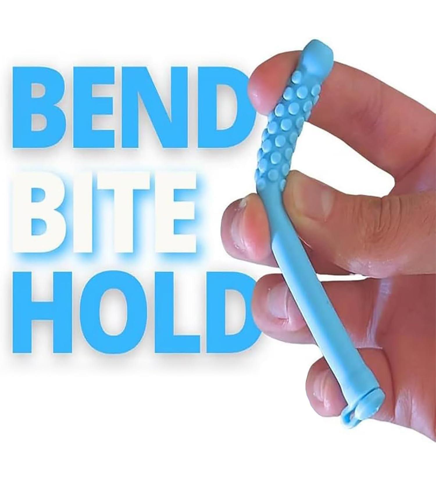Chewable Breather Quit Chewable Essential Oil Breath Stick Can do Aromatherapyt Any Time Natural Focus Bendable Lightweight for Adult Men and Women (Blue)