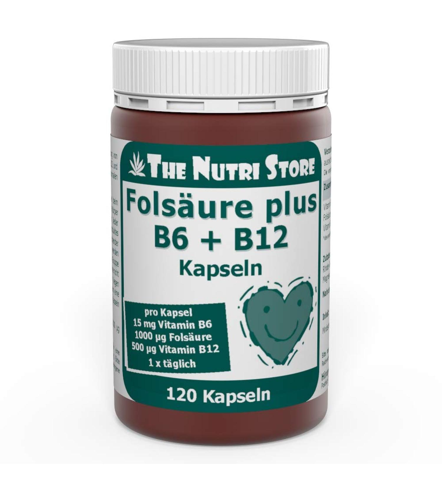 Folic Acid + B12 + B6 Capsules - 120 pcs | Combat Vitamin Deficiencies | International Shipping - Buy Online on GoSupps.com
