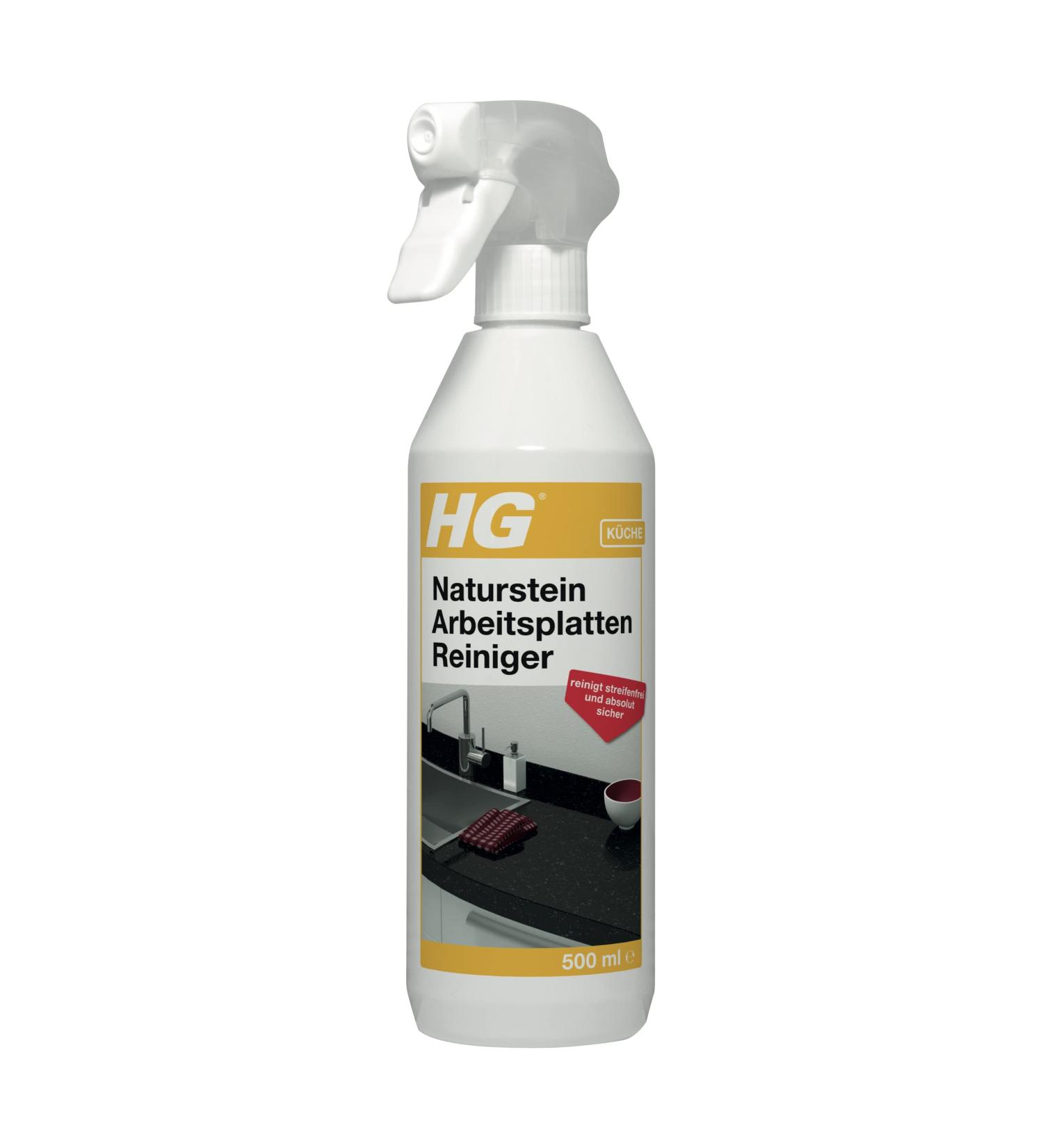 HG Natural Stone Worktop Cleaner - Quartz Granite & Marble - Daily Strip-Free Cleaning - 3-Pack (1500ml) - Buy Online on GoSupps.com