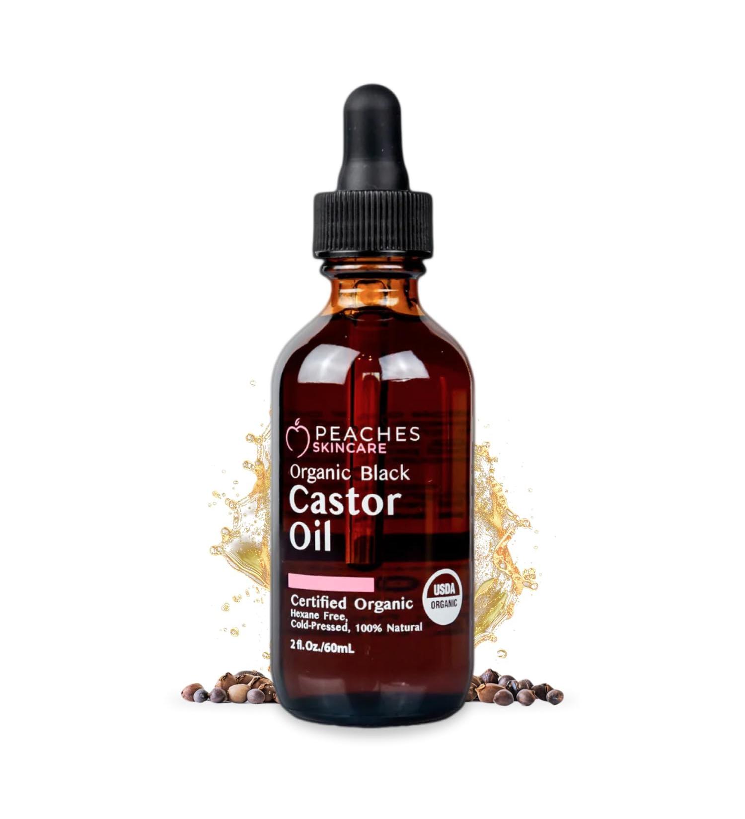 Organic Cold-Pressed Castor Oil Hexane-Free Vegan Formula with Omega-9 Omega-6 and Vitamin E Hydrating Oil for Skin and Hair Black Castor Oil (2 fl. oz) 2 Fl Oz (Pack of 1) - Buy Online on GoSupps.com