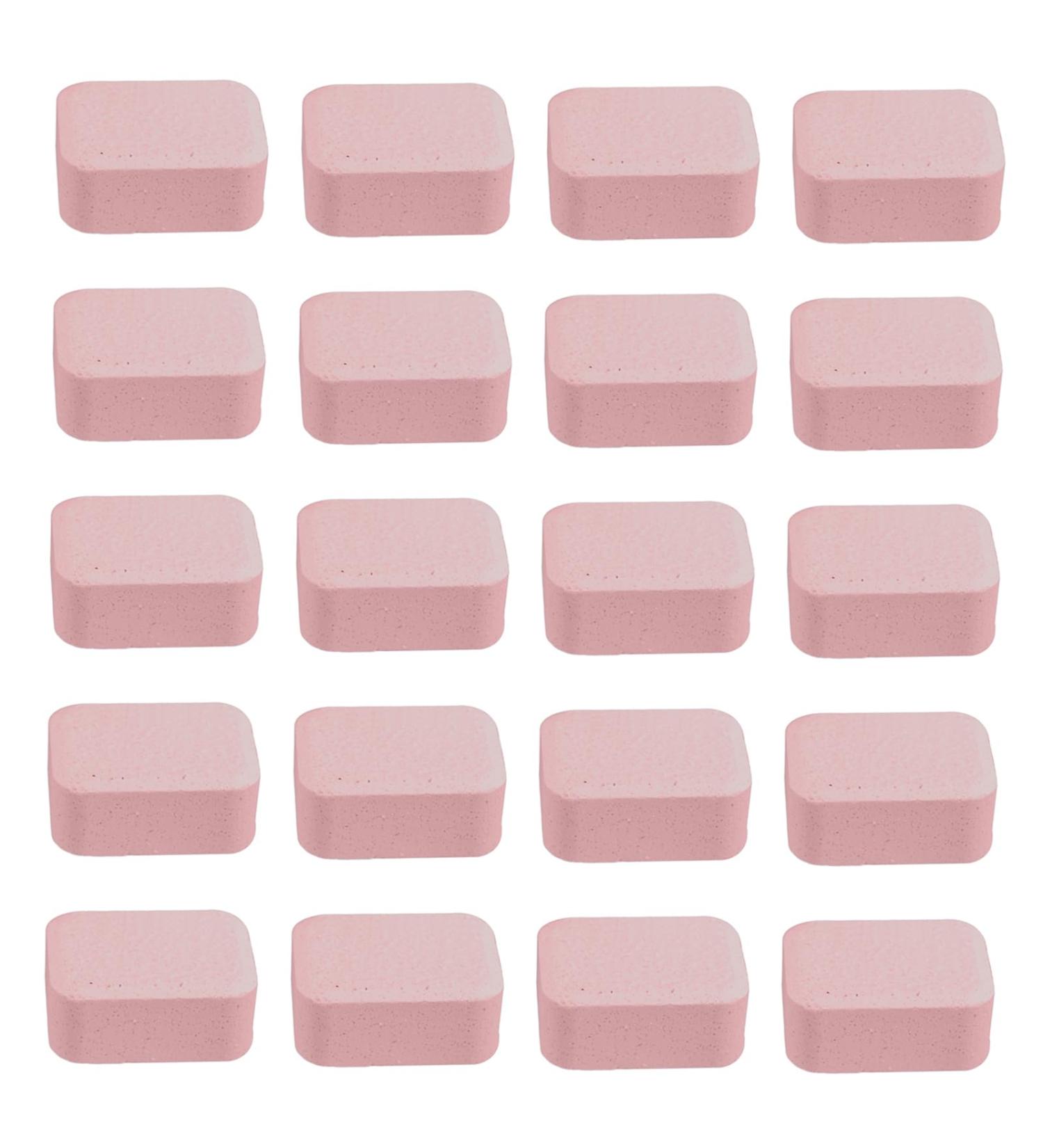 YOXIER Powerful Toilet Bowl Cleaner Effervescent Tablets Cleaning Removes Stains Odors Refreshes Bathroom Hassle-Free Solution 5/10/20 Pcs Mineral Pink 20PCS - Buy Online on GoSupps.com