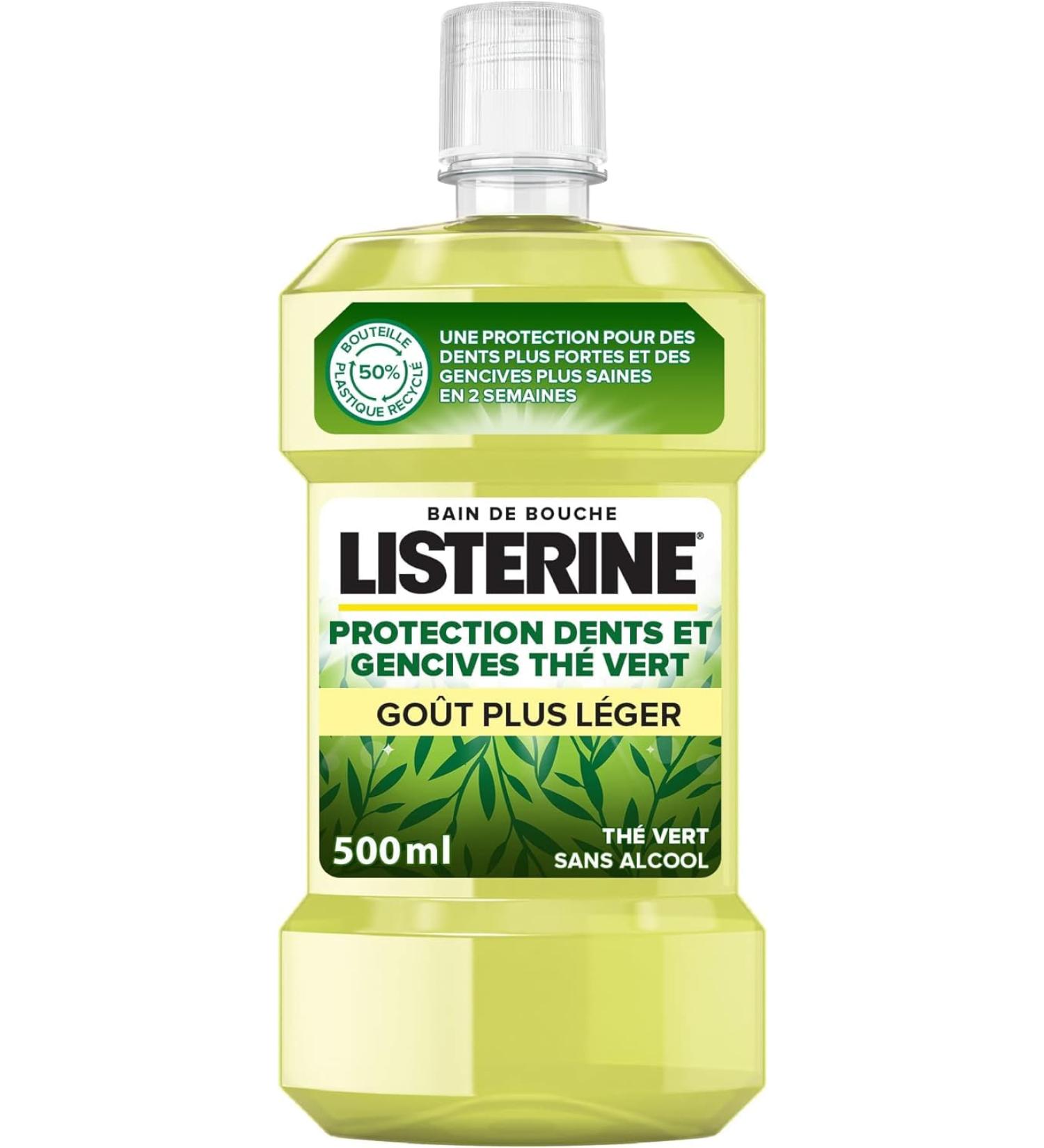 LISTERINE MOUTHWASH PROTECTION TEETH AND GUMS GREEN TEA 500ML - Buy Online on GoSupps.com