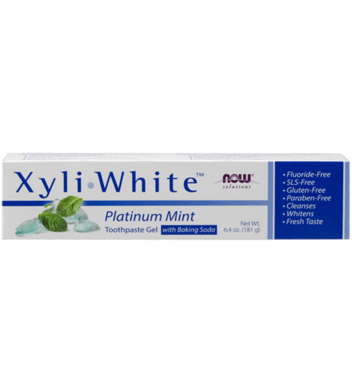 Buy Now Foods Xyliwhite Platinum Mint Toothpaste - Gluten-Free Vegan 181g | International Shipping - Buy Online on GoSupps.com