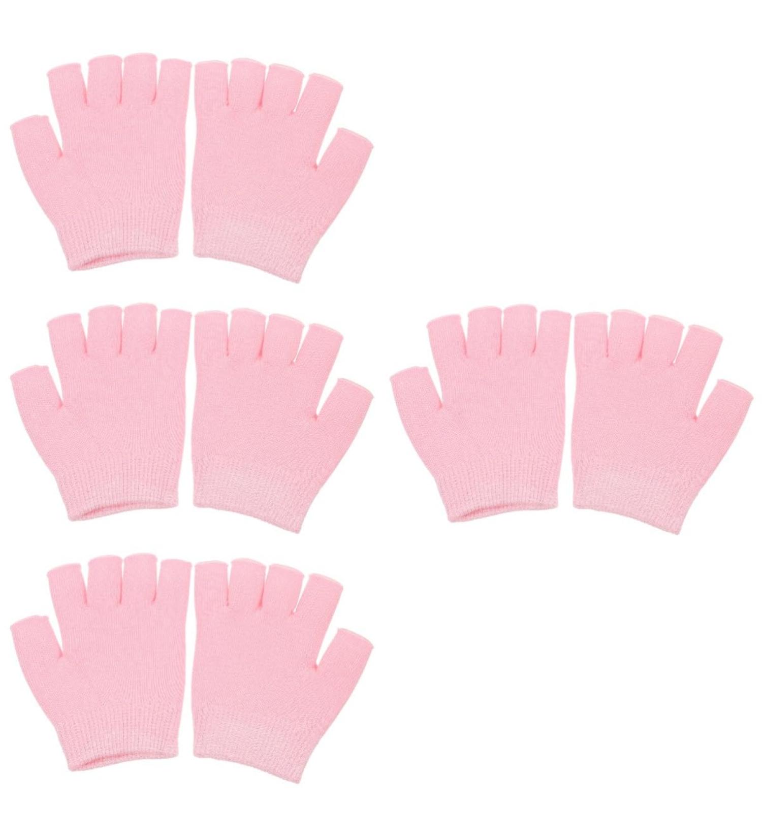 FOMIYES 4 Pairs Gel Moisturizing Gloves Hand Dappen Dishes for Acrylic Mens Gel Heated Gloves Cotton Warm Mittens for Men Heated Mittens for Women Soft Dipping Pink Skin Gel Computer Man - Buy Online on GoSupps.com