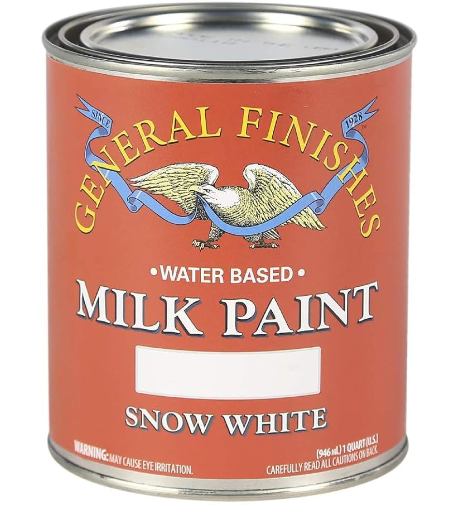 General Finishes Water Based Milk Paint 1 Quart Snow White - Buy Online on GoSupps.com