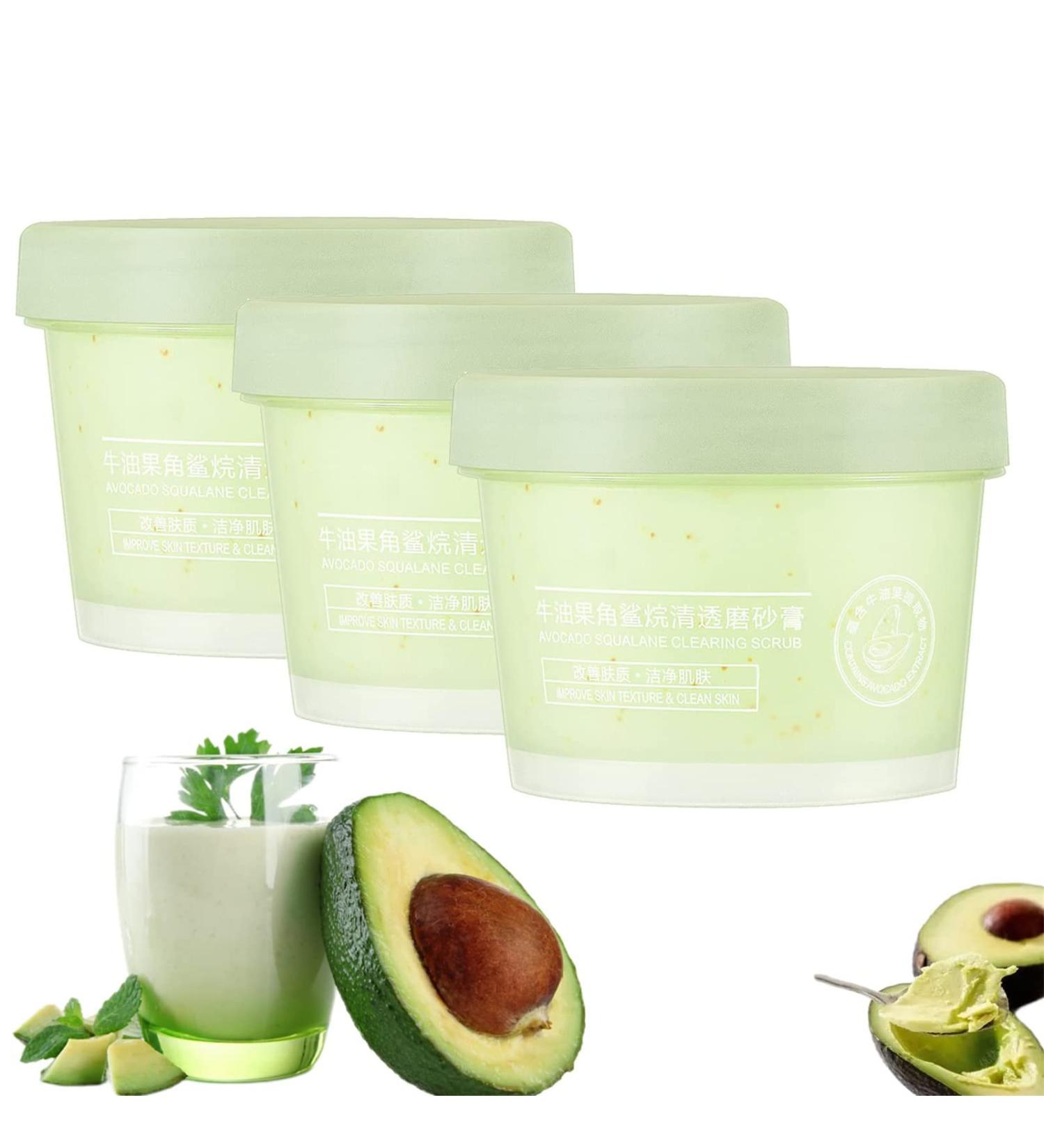 Squalane Reduce Celluli Body Scrub Organic Avocado Body Scrub Exfoliating Scrub for Dull Skin Smooth & Tight Body Scrub for Body Deeply Cleaning - Buy Online on GoSupps.com