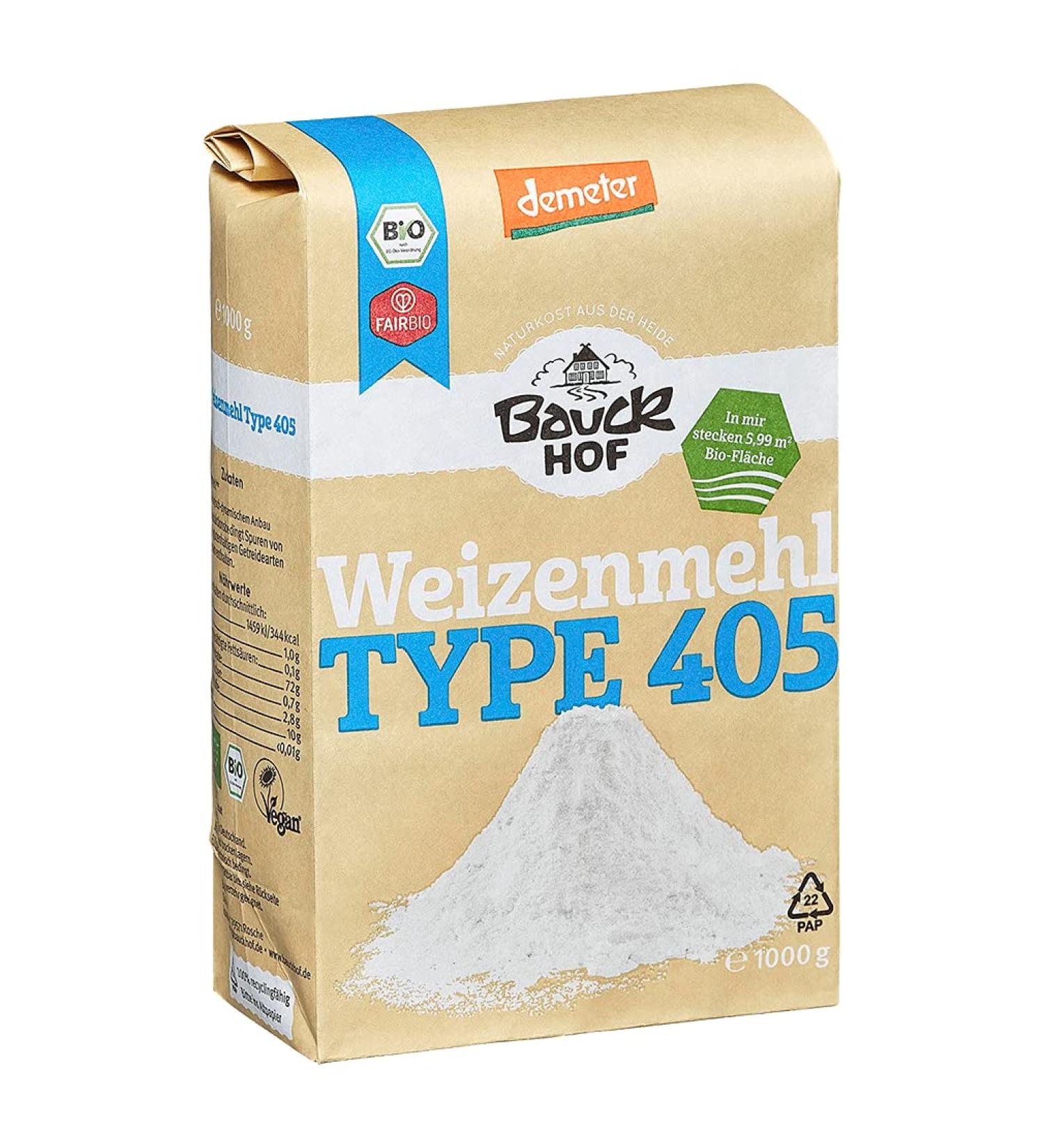 Bauckhof Bio Bauck wheat flour type 405 6 x 1000 gr