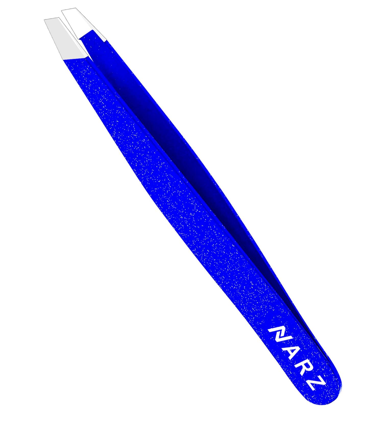 Stainless Steel Slanted Tweezer for Ingrown Hair - Precision Tweezers for Facial Hair Removal - 1 Piece Blue - Buy Online on GoSupps.com