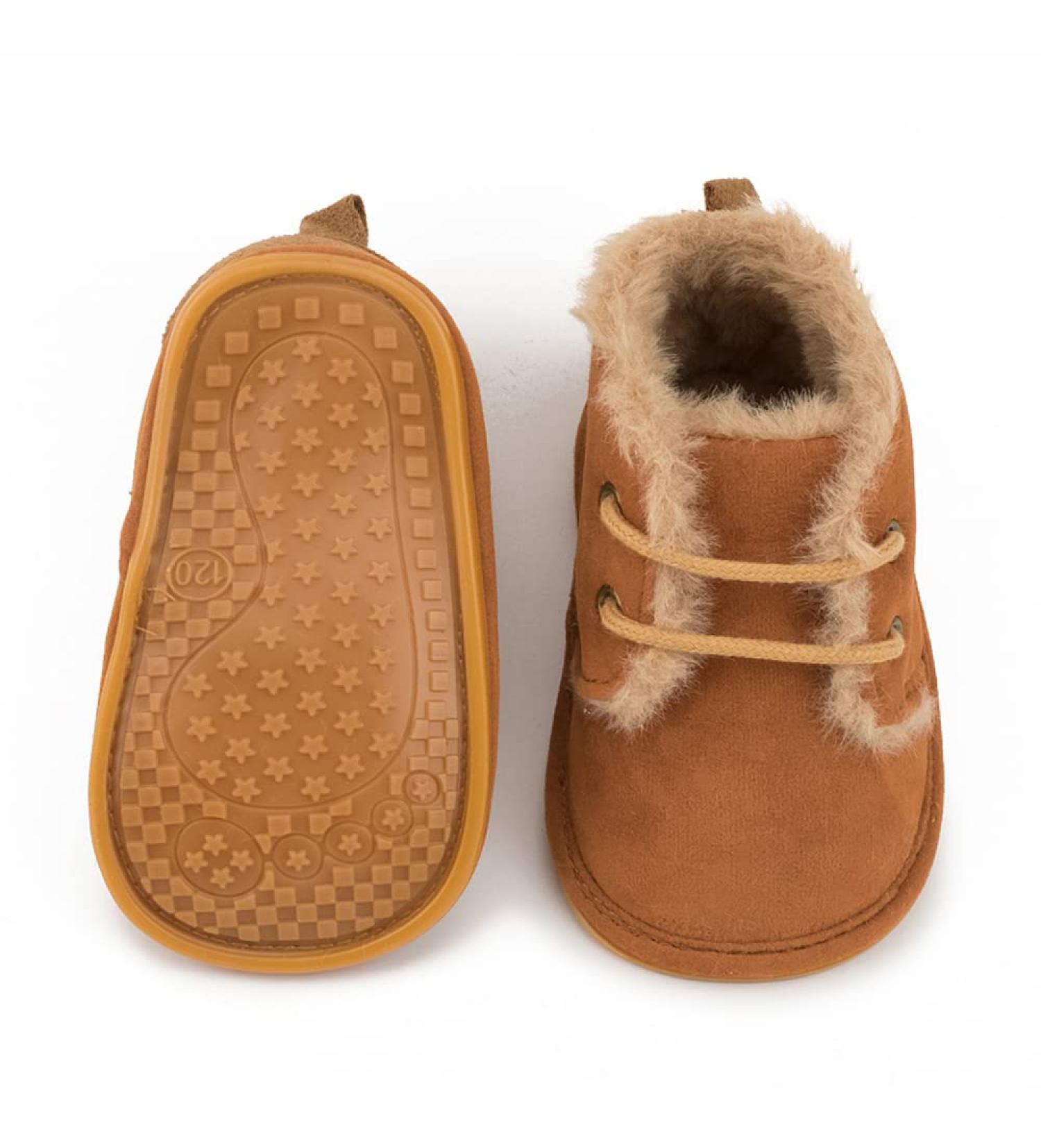 Sonsage Velvet Baby Booties - Soft Anti-Skid Sole for Newborns - Winter Cozy Boots for Infant Boys and Girls - Buy Online on GoSupps.com