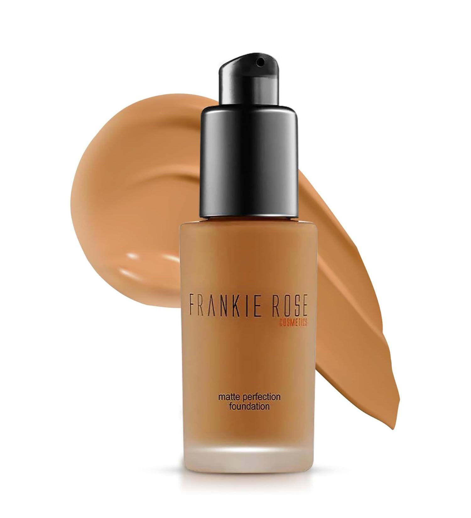 Frankie Rose Cosmetics Matte Perfection Foundation Makeup Long-Lasting Hydrating Foundation for Semi-Matte Finish - Foundation Full Coverage for All Skin Types - (Latte) 1.0 US fl oz / 30 ml - Buy Online on GoSupps.com