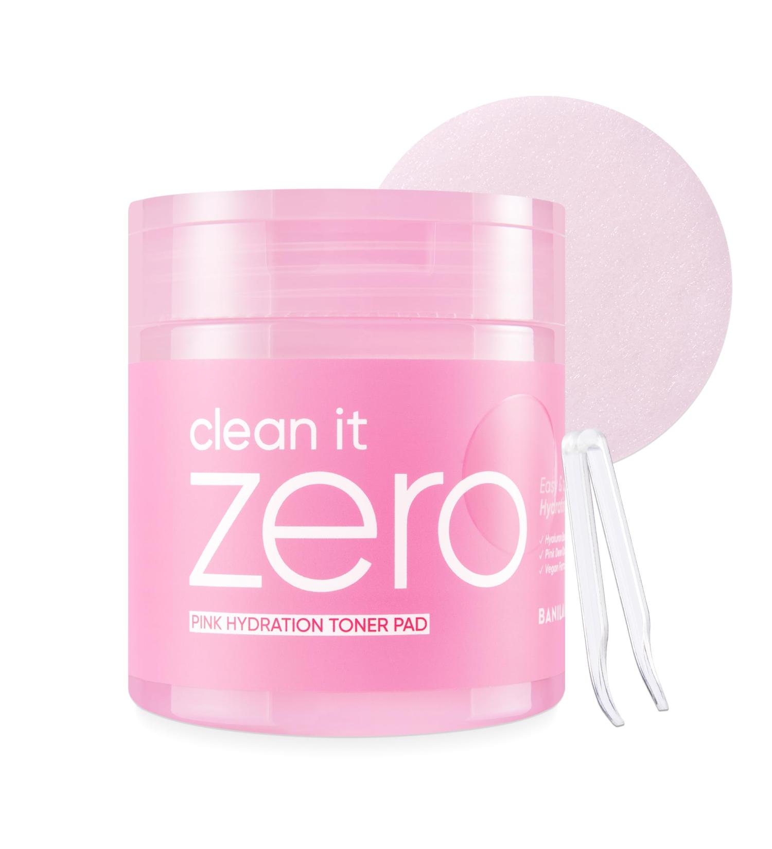 BANILA CO Clean it Zero Pink Hydration Toner Pad | Vegan Korean 3-Layered Pads | Hyaluronic Acids and Vitamin Complex to Moisturize and Soothe Skin | Hypoallergenic Alcohol Free (70 Pads) PINK HYDRATION (70EA) - Buy Online on GoSupps.com