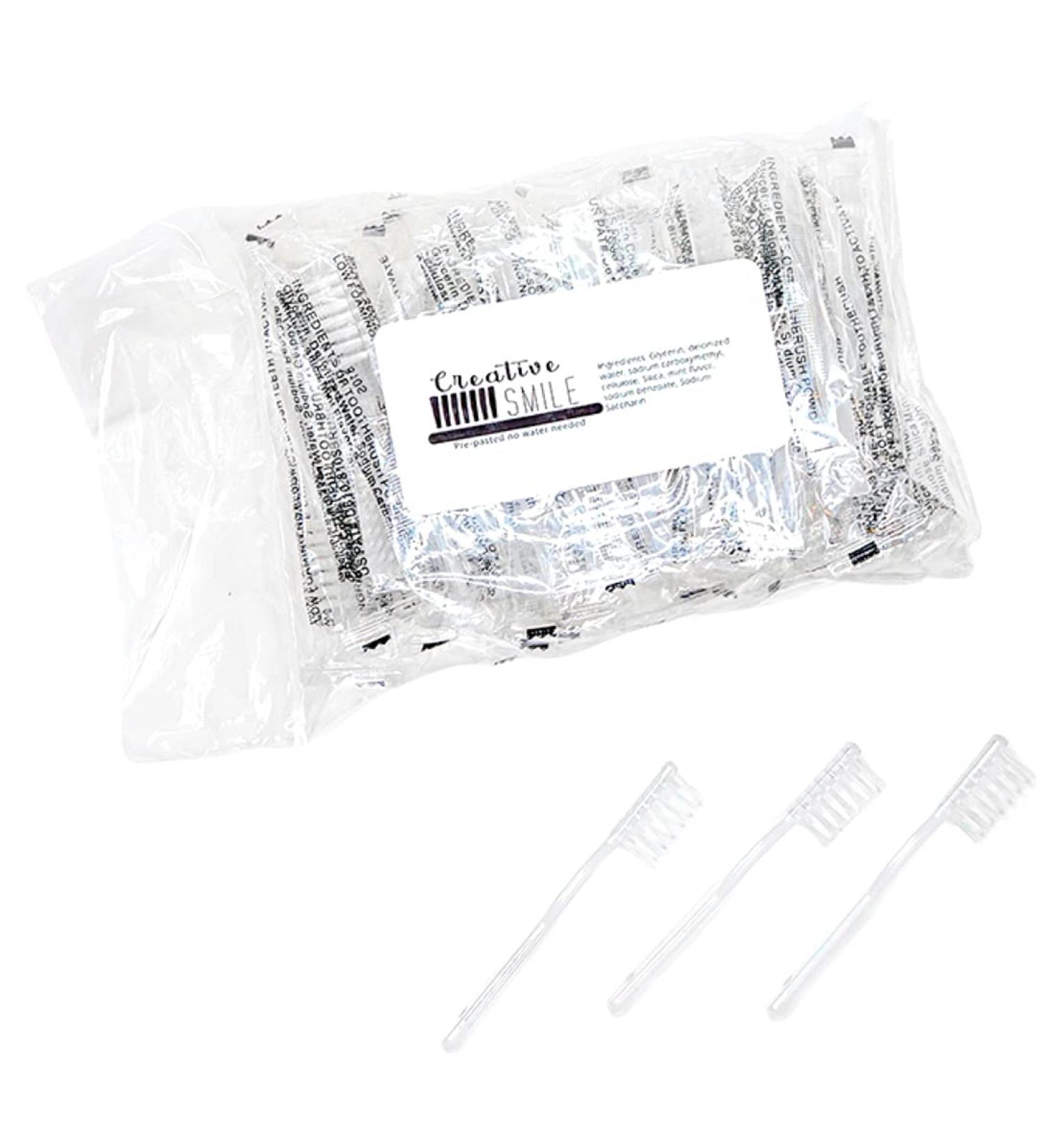 Creative Smile Pre-Pasted Mini Disposable Toothbrush (25 Pack) - Buy Online on GoSupps.com