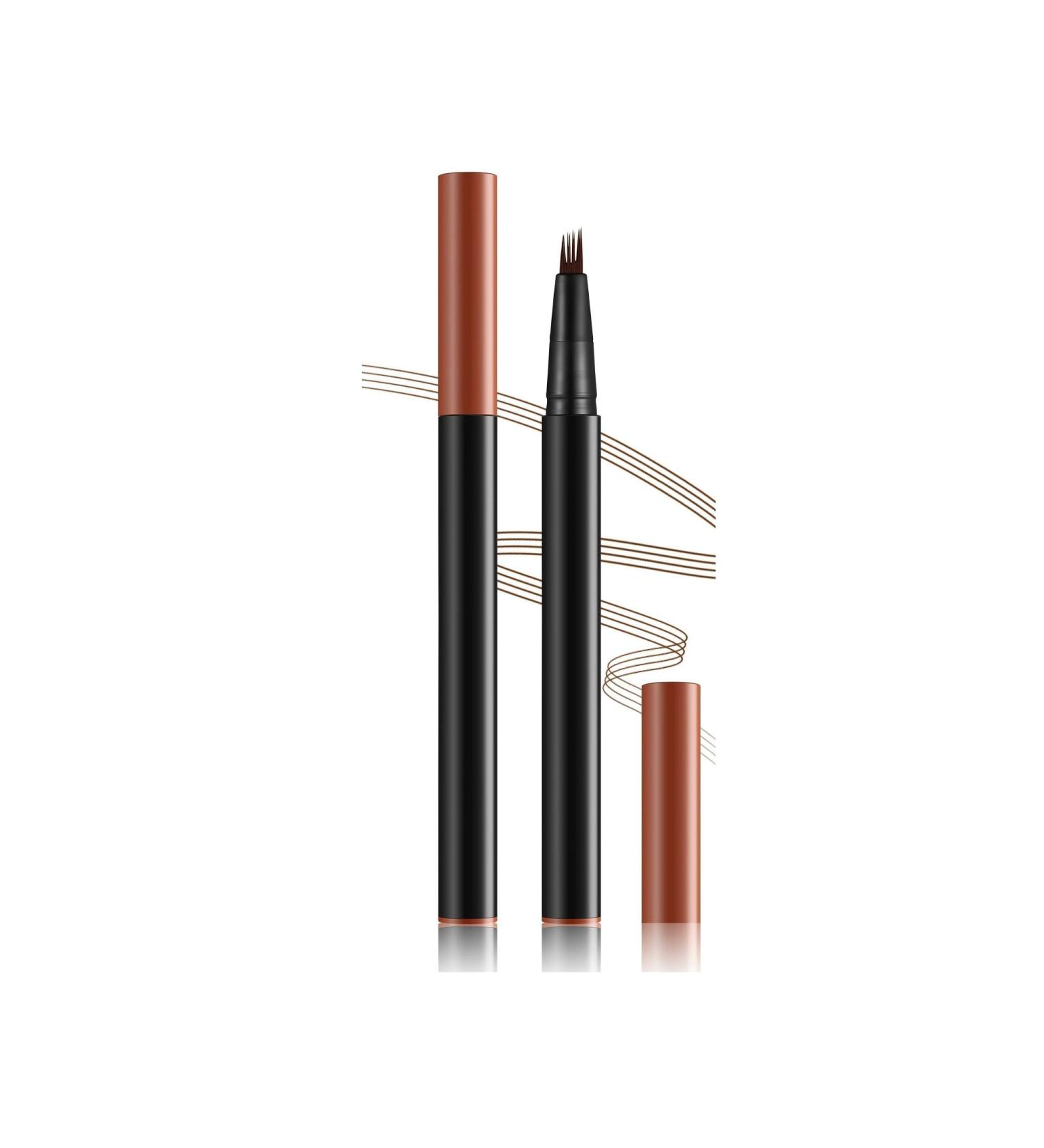  PCC PTYXIS Eyebrow Pencil - Waterproof Eyebrow Pencil with Fork Tip 3D Waterproof Micro-Pattern Eyebrow Contour Pen 4 Natural Long Lasting Fine Micro Brush (#3 1ml) - Buy Online on GoSupps.com