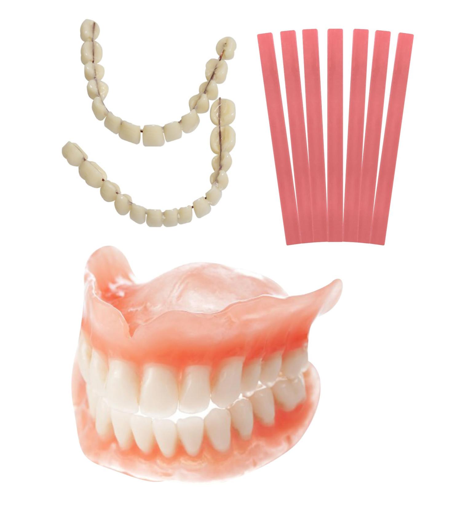 DIY Denture Fake Teeth - Temporary Top & Bottom Teeth for All Situations | Easy & Convenient - Buy Online on GoSupps.com