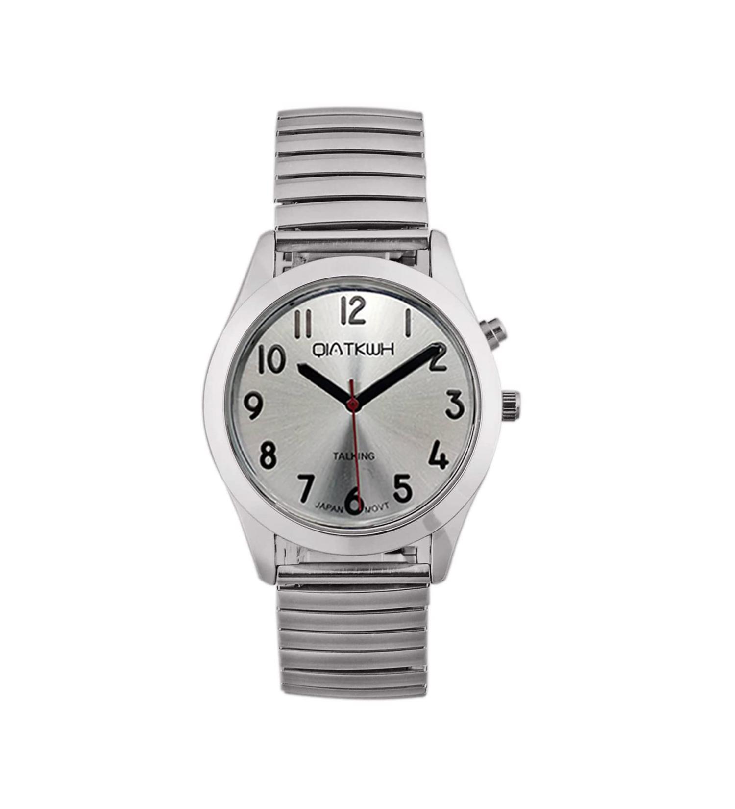QIATKWH German Speaking Watch for Women | Silver Shell & Adjustable Stainless Steel Strap - Buy Online on GoSupps.com