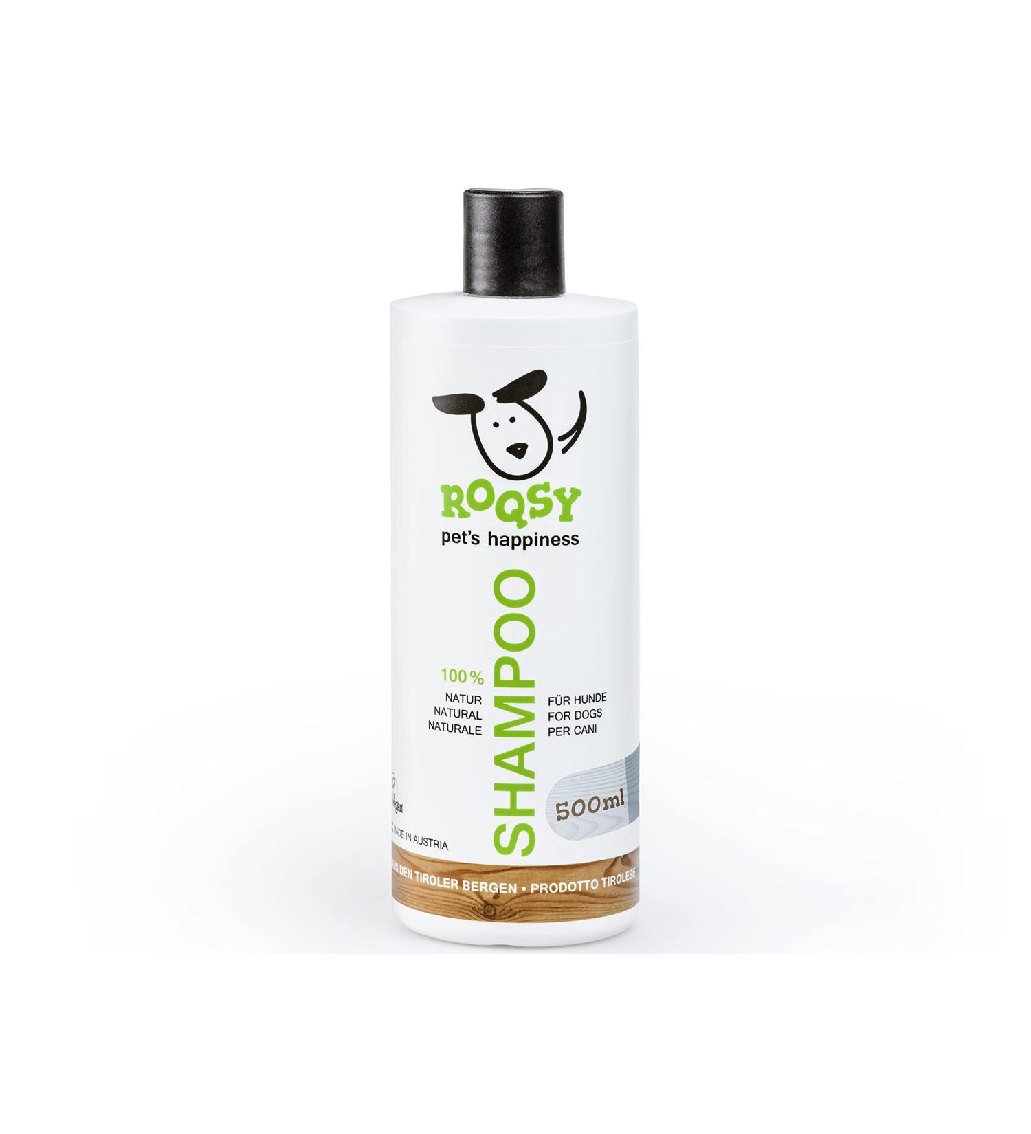 Roqsy Nature Dog Shampoo 500ml | Vegan Organic Natural for Long-Haired & Sensitive Skin | Allergy-Friendly for All Breeds & Fur Colors - Buy Online on GoSupps.com