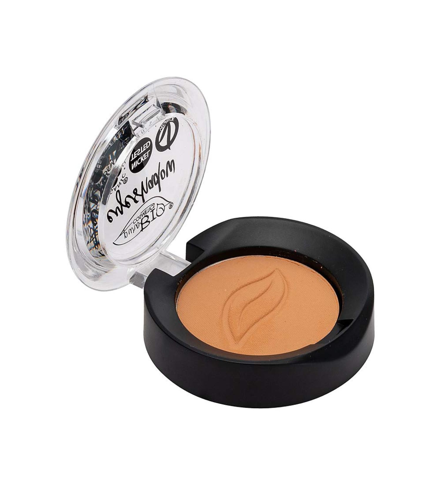 Purobio Compact Cheeky Coral Marbled Blusher For the perfect glow multitonal powder color apricot cheek Heat gel formula water-based color pigment glossy-gloss finish rose flash