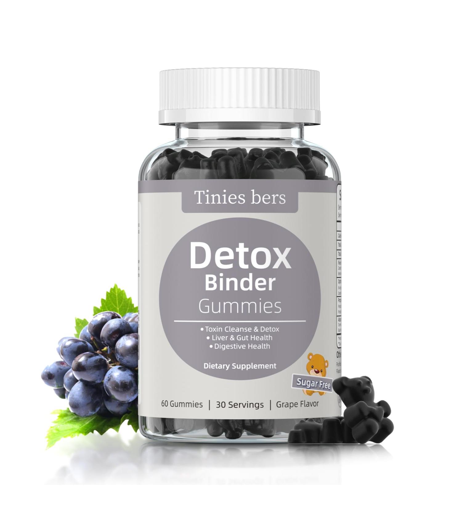 Detox Binder Gummies 1500mg All-in-One Binder Detox Supplement for Adults & Kids Max Absorption Liver Gut Digestive Detox Cleanse Non-GMO Gluten-Free Vegan Sugar Free Grape 60 60 Count (Pack of 1) - Buy Online on GoSupps.com