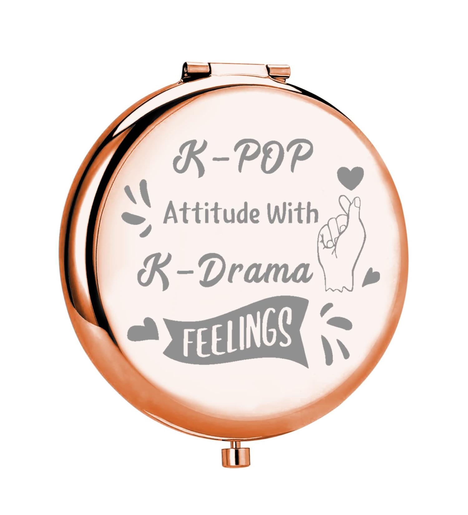WSNANG K-Pop Music Fan Gift Compact Mirror | K-Drama Lover Pocket Makeup Mirror - Iron K-Pop Mirror - Buy Online on GoSupps.com