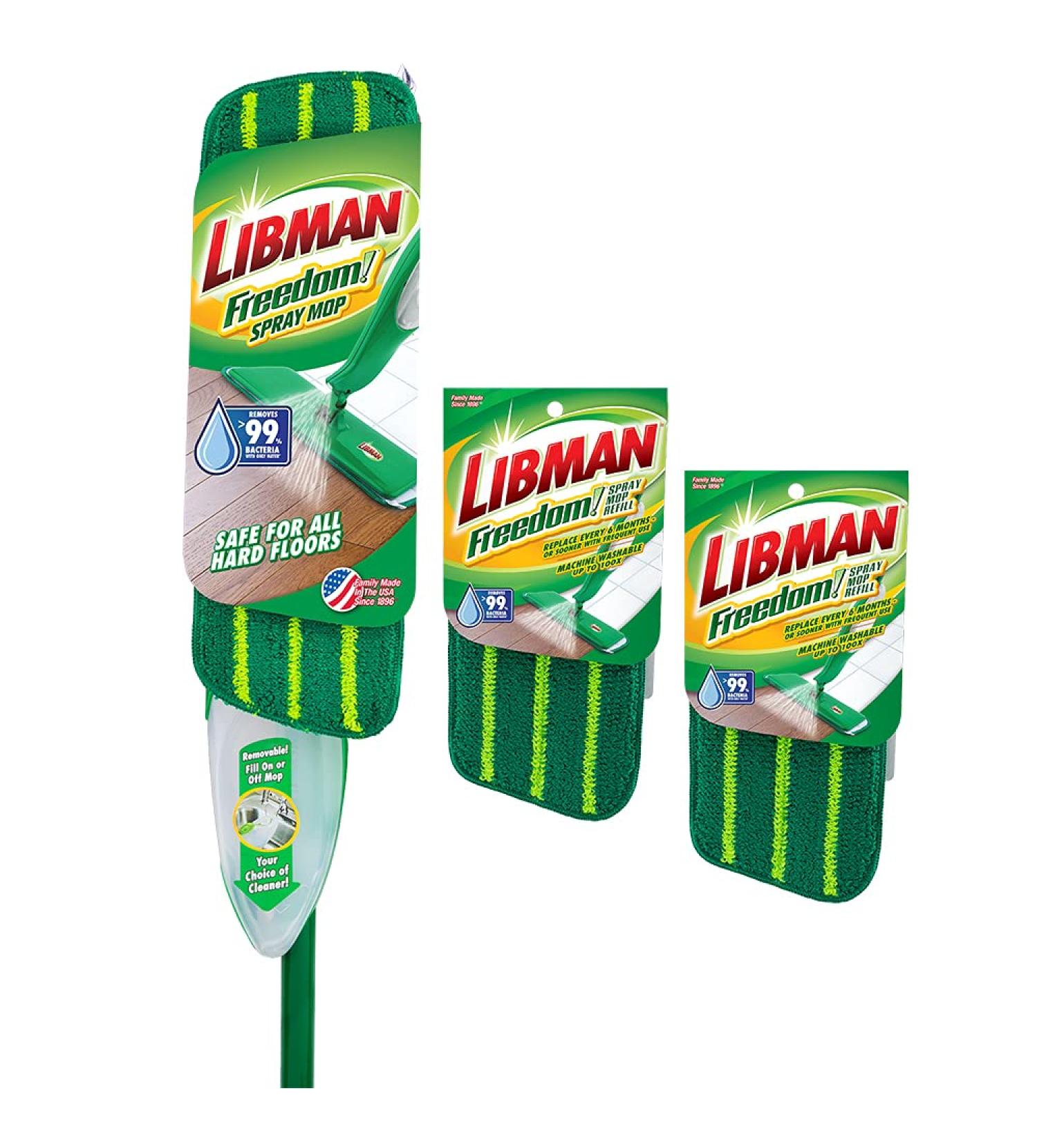 Libman Freedom Spray Mop Kit with 2 Microfiber Refill Pads - Buy Online on GoSupps.com