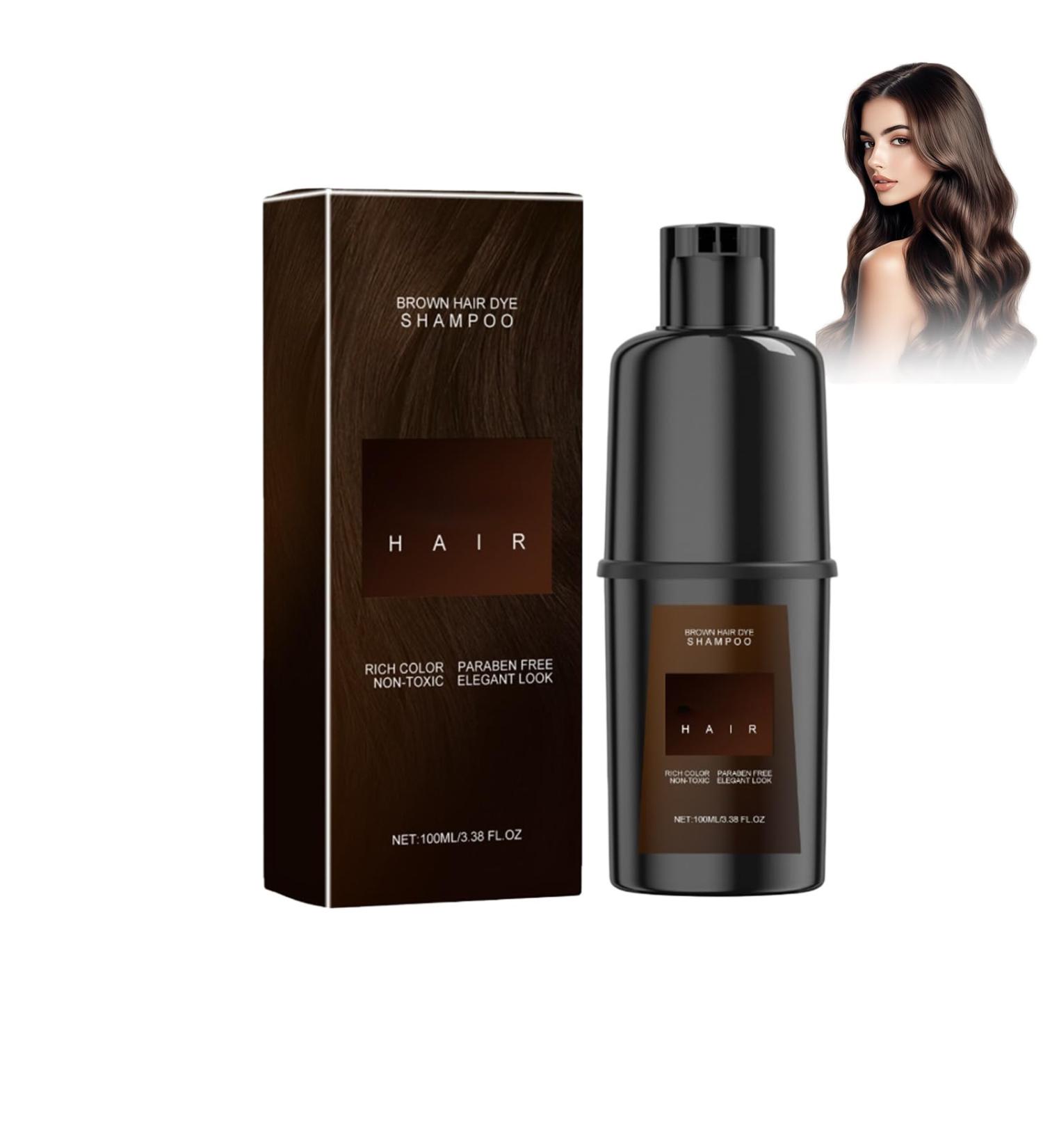 Crsetmyth Hair Dye Shampoo 100ml 3in1 Hair Color Shampoo Hair Color Shampoo Hair Care Natural Hair Color Shampoo for Gray Hair Long Lasting Hair Instant Dye Hair Color Brown - Buy Online on GoSupps.com