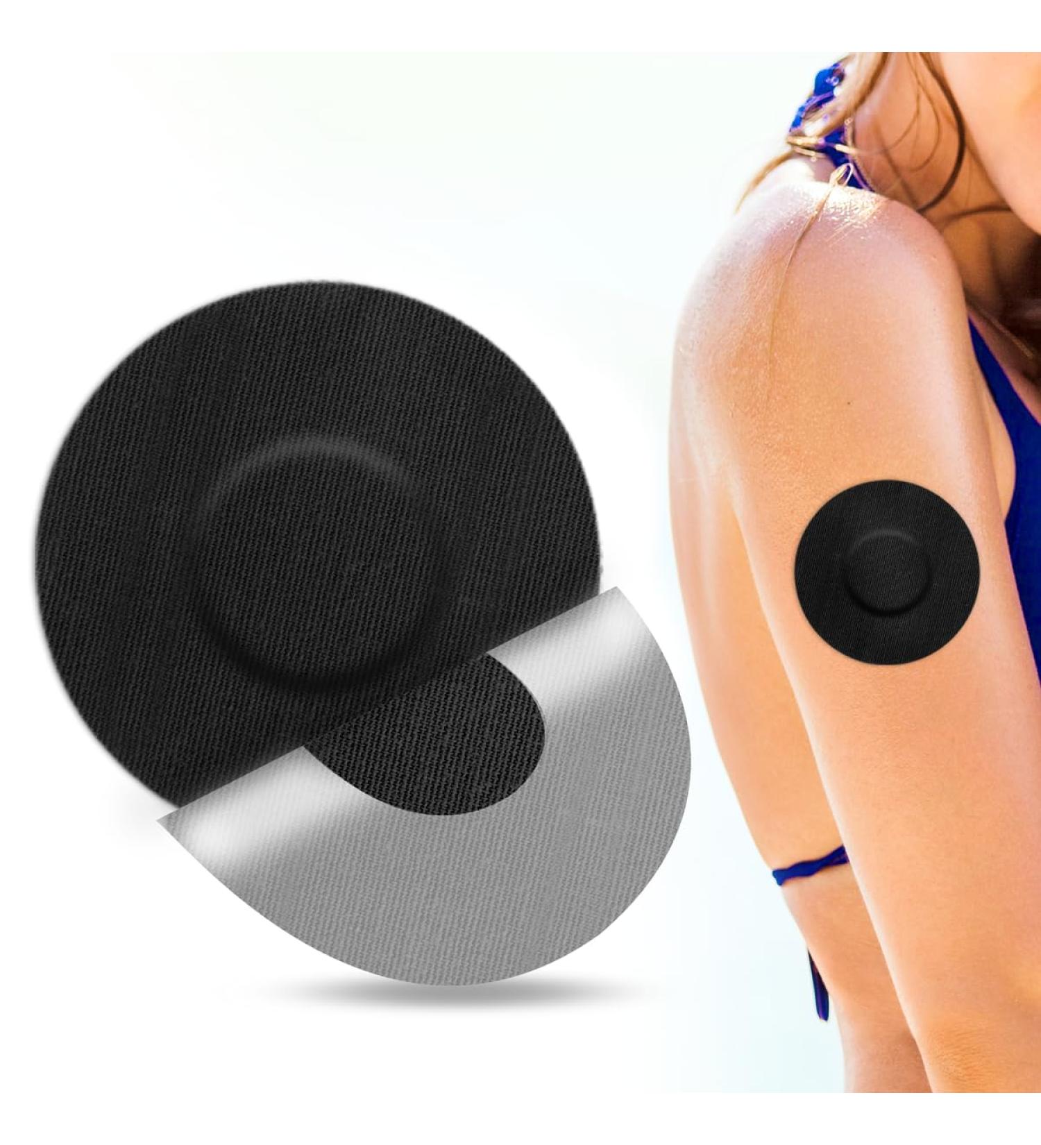 40 Waterproof & Breathable Freestyle Libre 3 Plasters - Skin-Friendly for Swimming & Bathing - Black by Youshares Schwarz - Buy Online on GoSupps.com