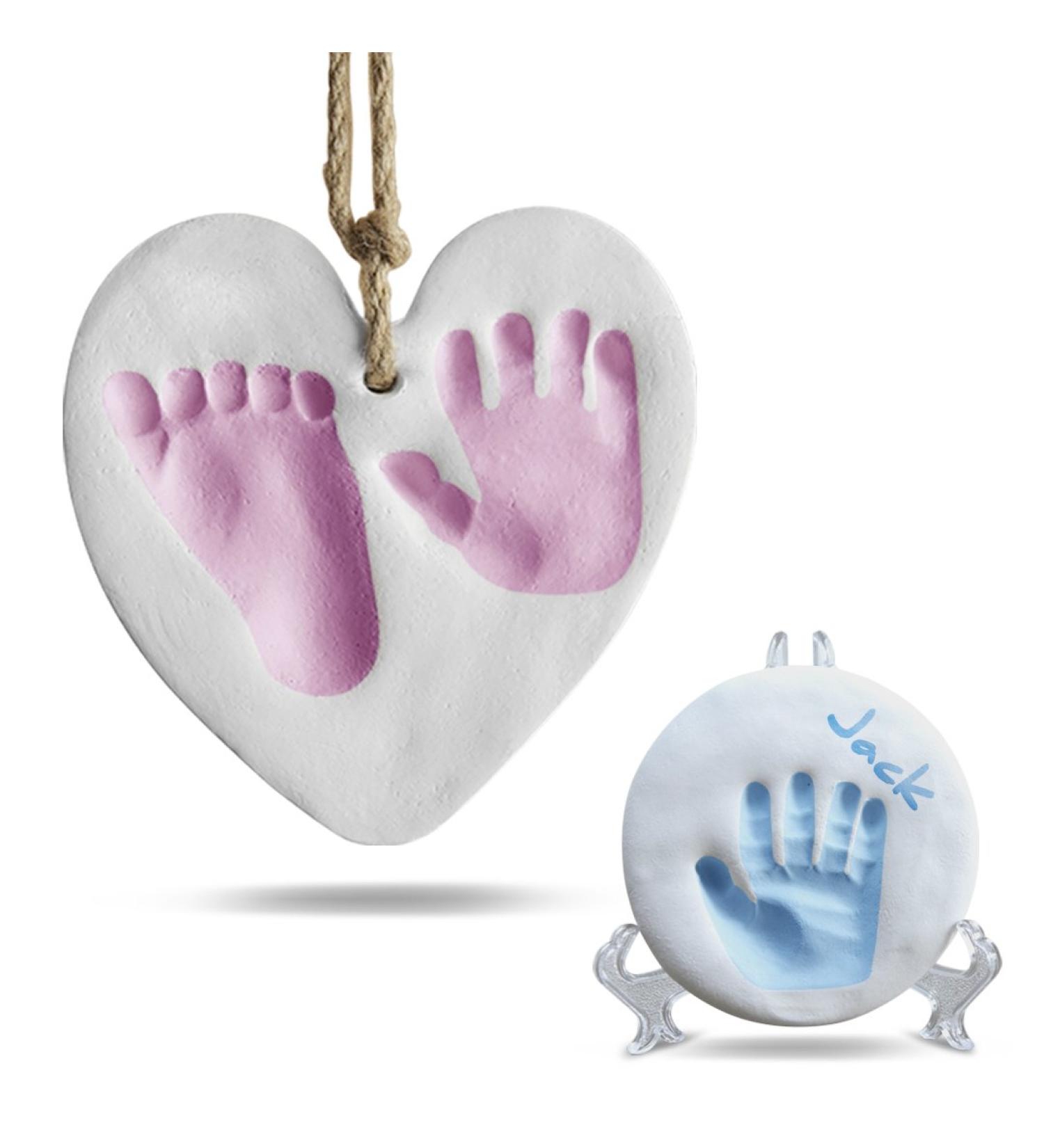 Baby Handprint and Footprint Kit - Unique Personalized Baby Gifts for Boys and Girls | Memory Art Keepsake Box and Nursery Decor - Buy Online on GoSupps.com