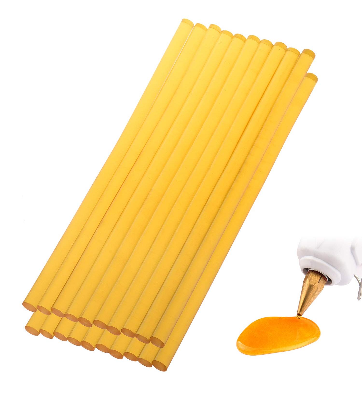 Hot Glue Sticks for Glue Gun 10.63 in  0.43 in Dia 20pcs Yellow Hot Glue Gun Sticks Large Bulk Adhesive Almost for All Materials for Kids DIY Sealing Dent Repair Yellow 0.43 x 10.62in - Buy Online on GoSupps.com