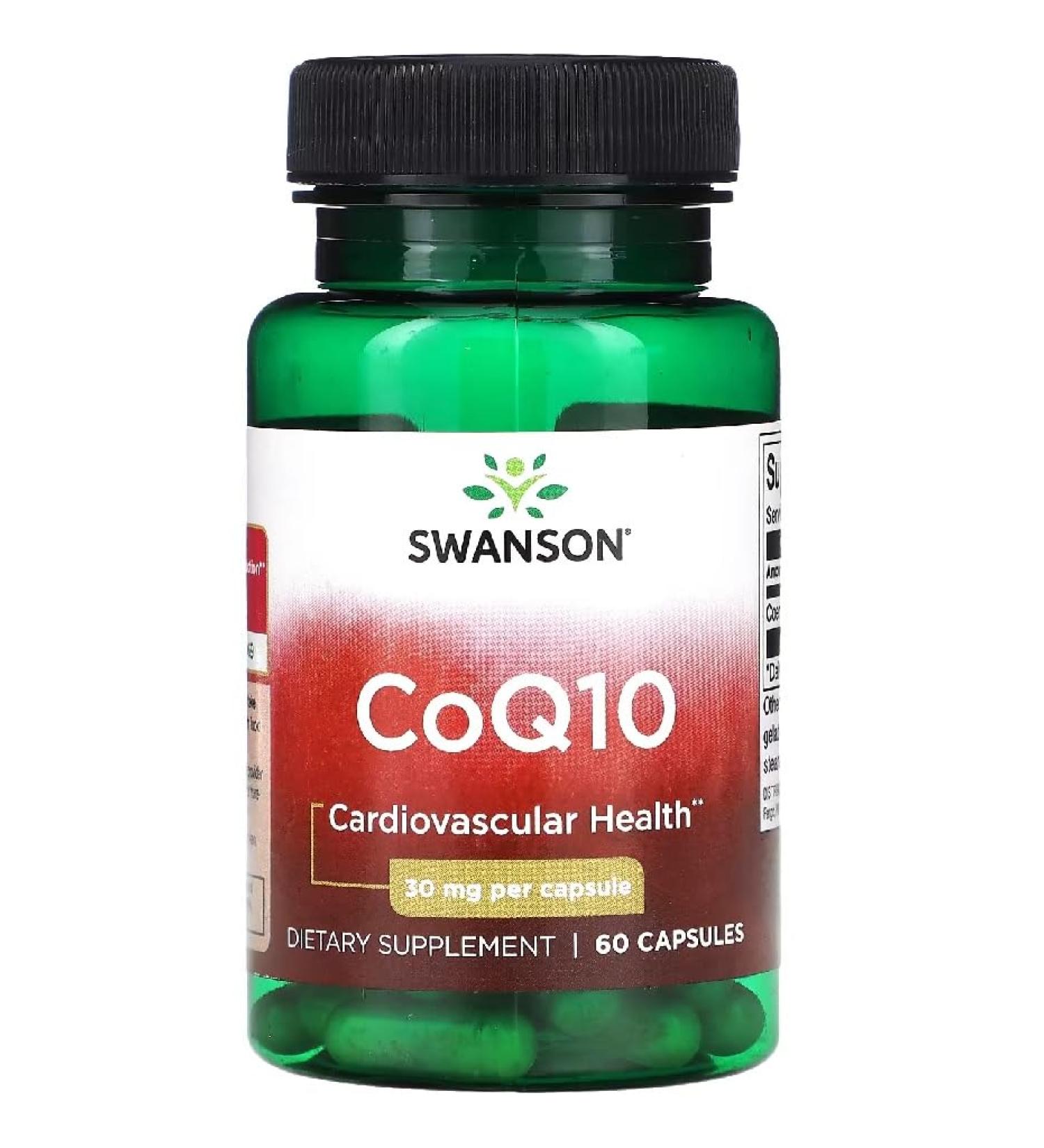 Swanson - CoQ10 - Heart Health Support | Cellular Energy and Antioxidation - 60 Capsules
