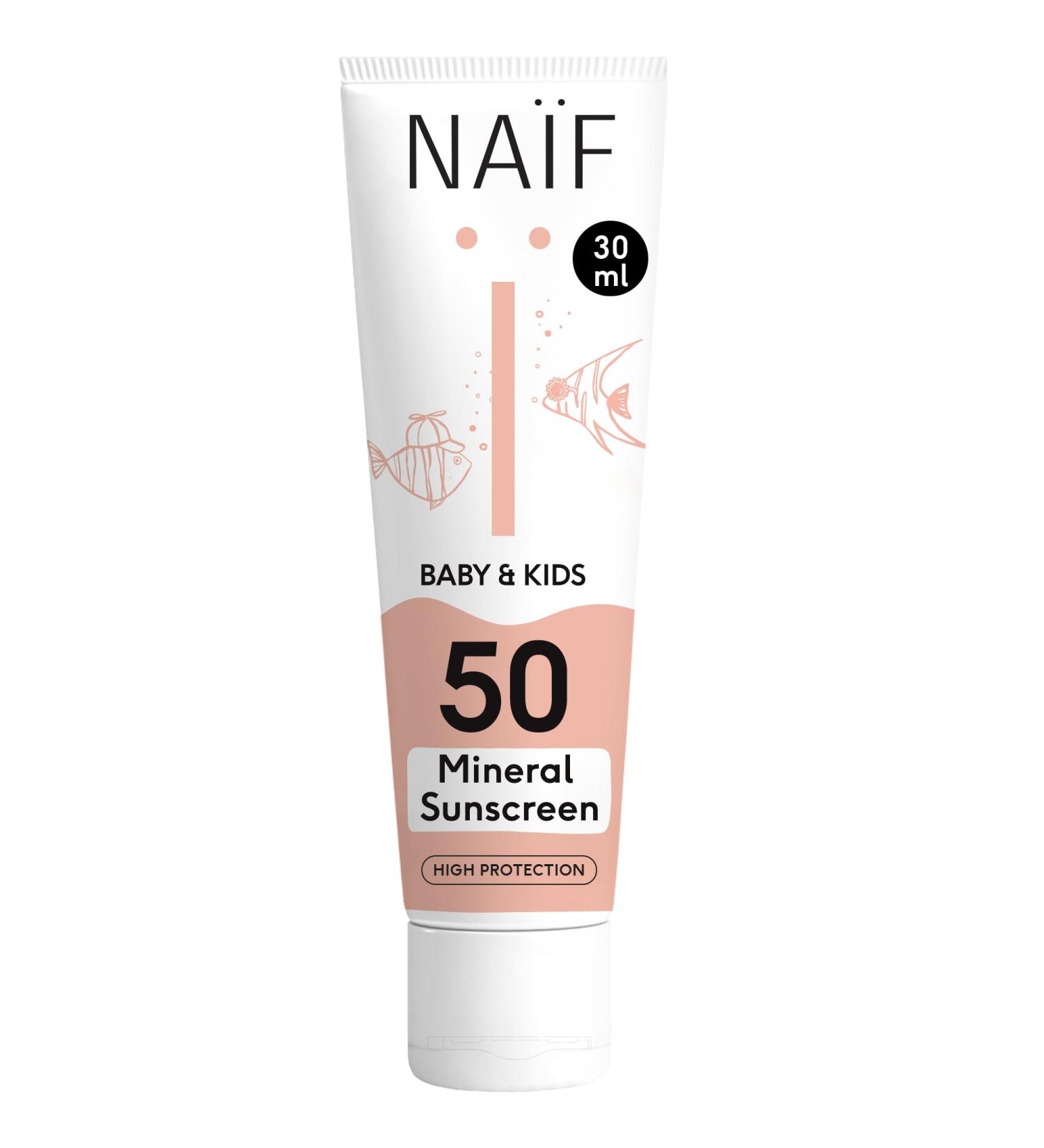 Na f Cr me Solaire Min rale B b & Enfant SPF 50 Parfum doux sans octocryl ne protection UVA/UVB r sistante l eau test e dermatologiquement sans microplastiques 30 ml - Buy Online on GoSupps.com