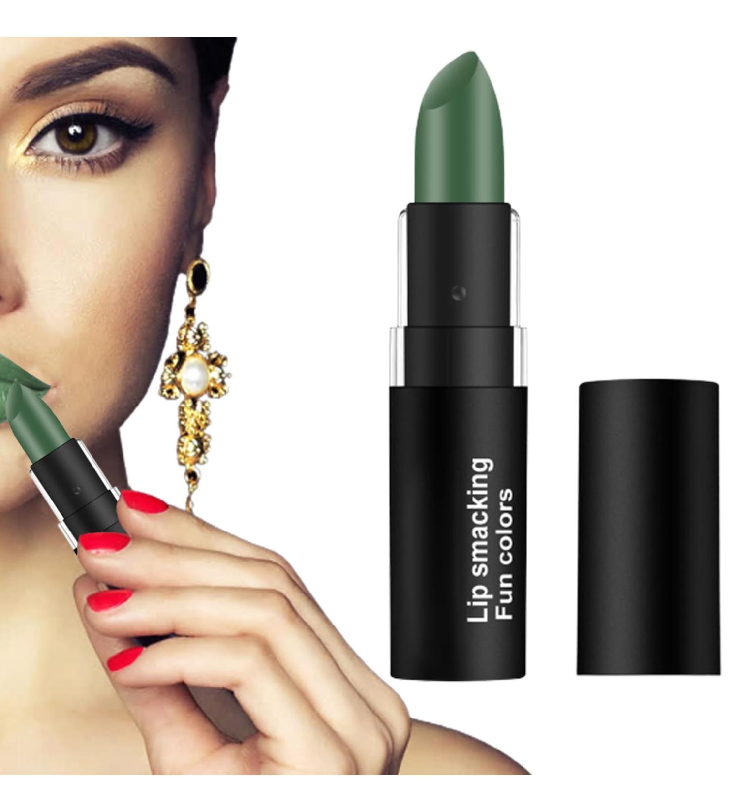 Whyzsjnclg_D96_5015044 Lipstick matte lipstick waterproof durable velvet nonstick nonfading wearable moisturizing lipstick glossy olive green velvety - Buy Online on GoSupps.com