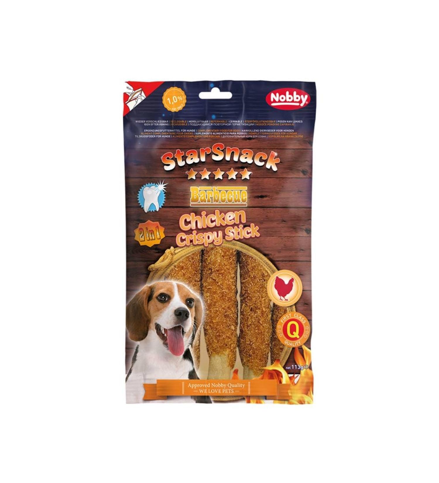 Nobby StarSnack Chicken Crunchy BBQ Stick Approx. 4oz