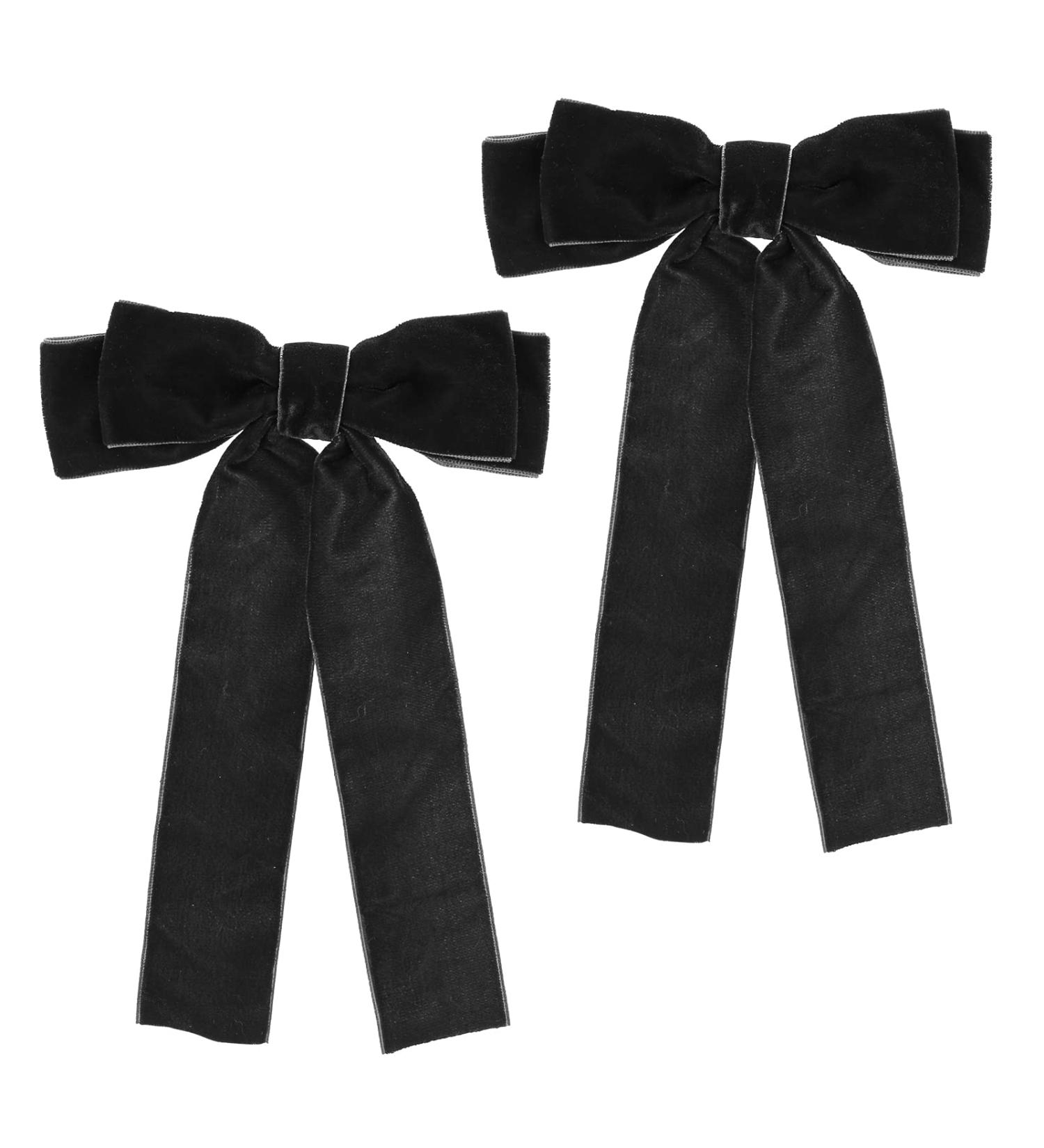 Molain Black Bow Barrettes - Kawaii French Hair Clip for Women and Girls | Aesthetic Hairbows for Halloween, Christmas, Easter Cosplay - Buy Online on GoSupps.com