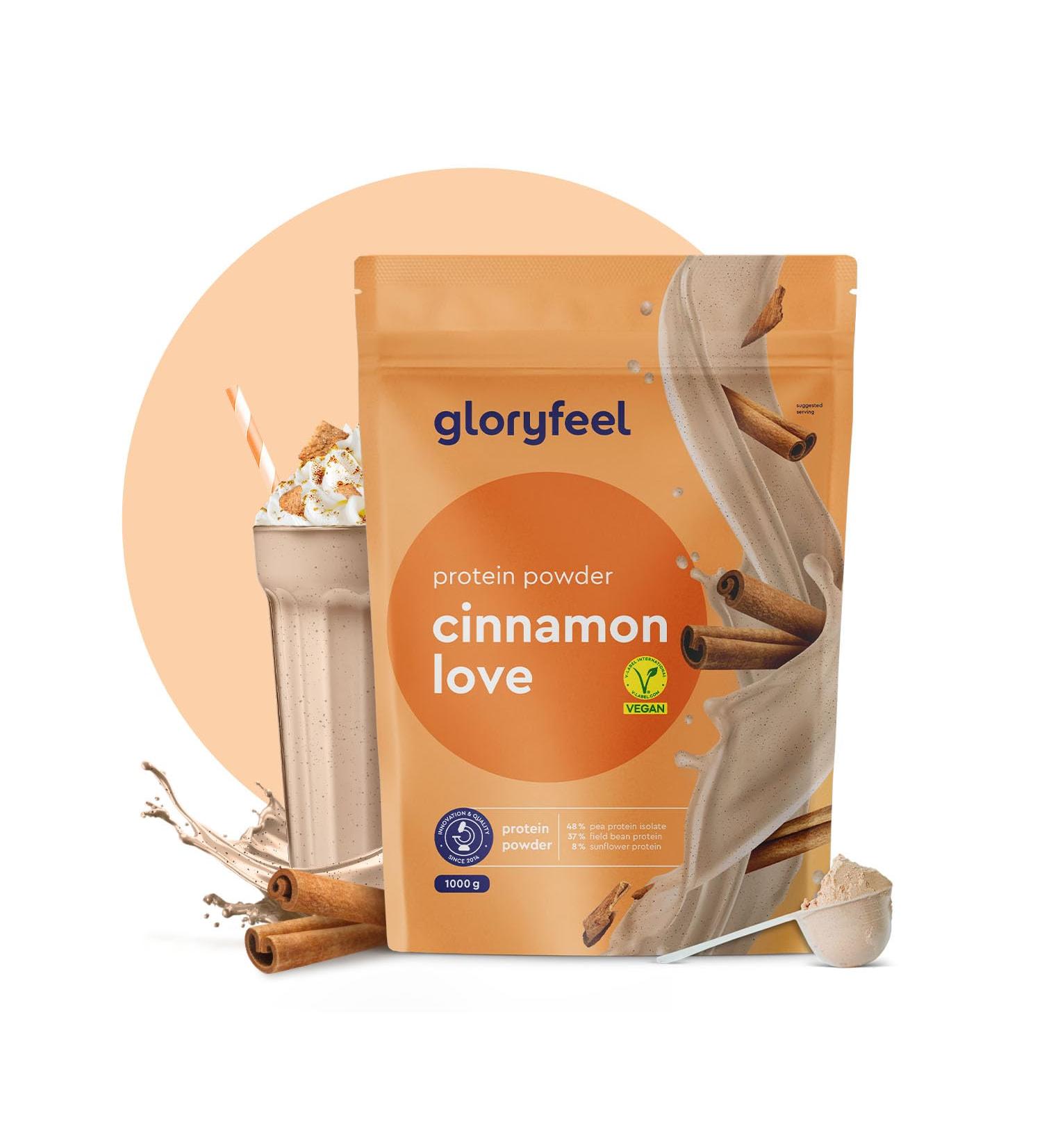 Vegan Protein 1kg 22g Protein Cinnamon Taste Plant Protein Powder Pea Isolate Beans and Sunflower Muscle Growth and Grow - Buy Online on GoSupps.com