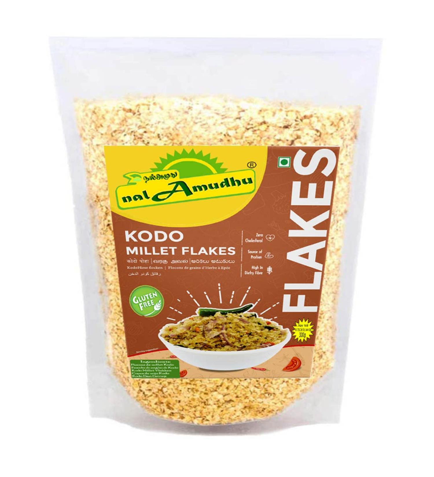 nalAmudhu Kodo Millet Flakes | Kodo Millet Poha | Varagu Aval -330g - Buy Online on GoSupps.com