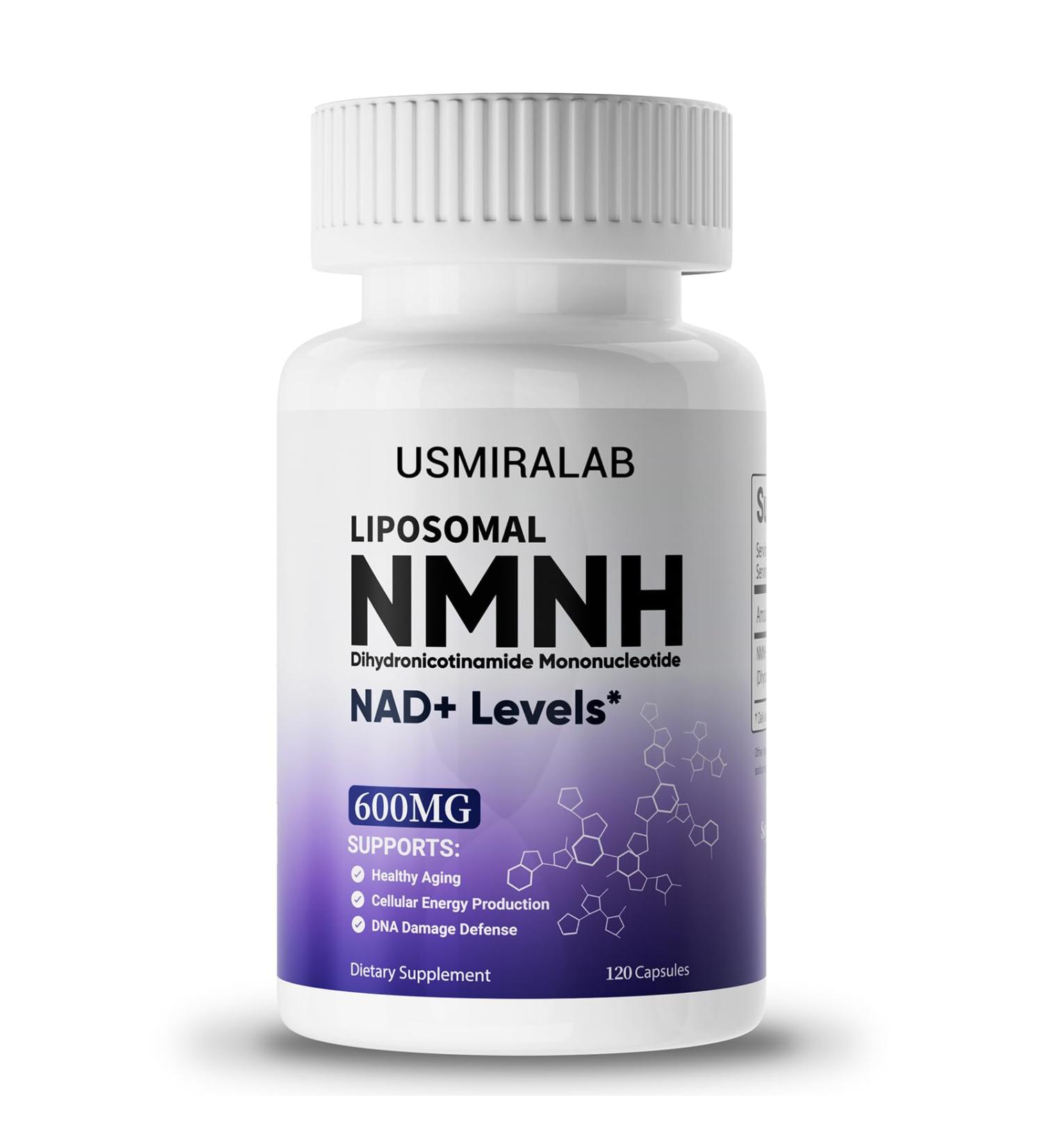 USMIRALAB Pure NMNH Supplement Capsules: More Effective Than Nicotinamide Riboside | Boost Cellular Vitality Anti-Aging & Energy | Vegan Non-GMO | 120 Capsules (60 Servings) - Buy Online on GoSupps.com