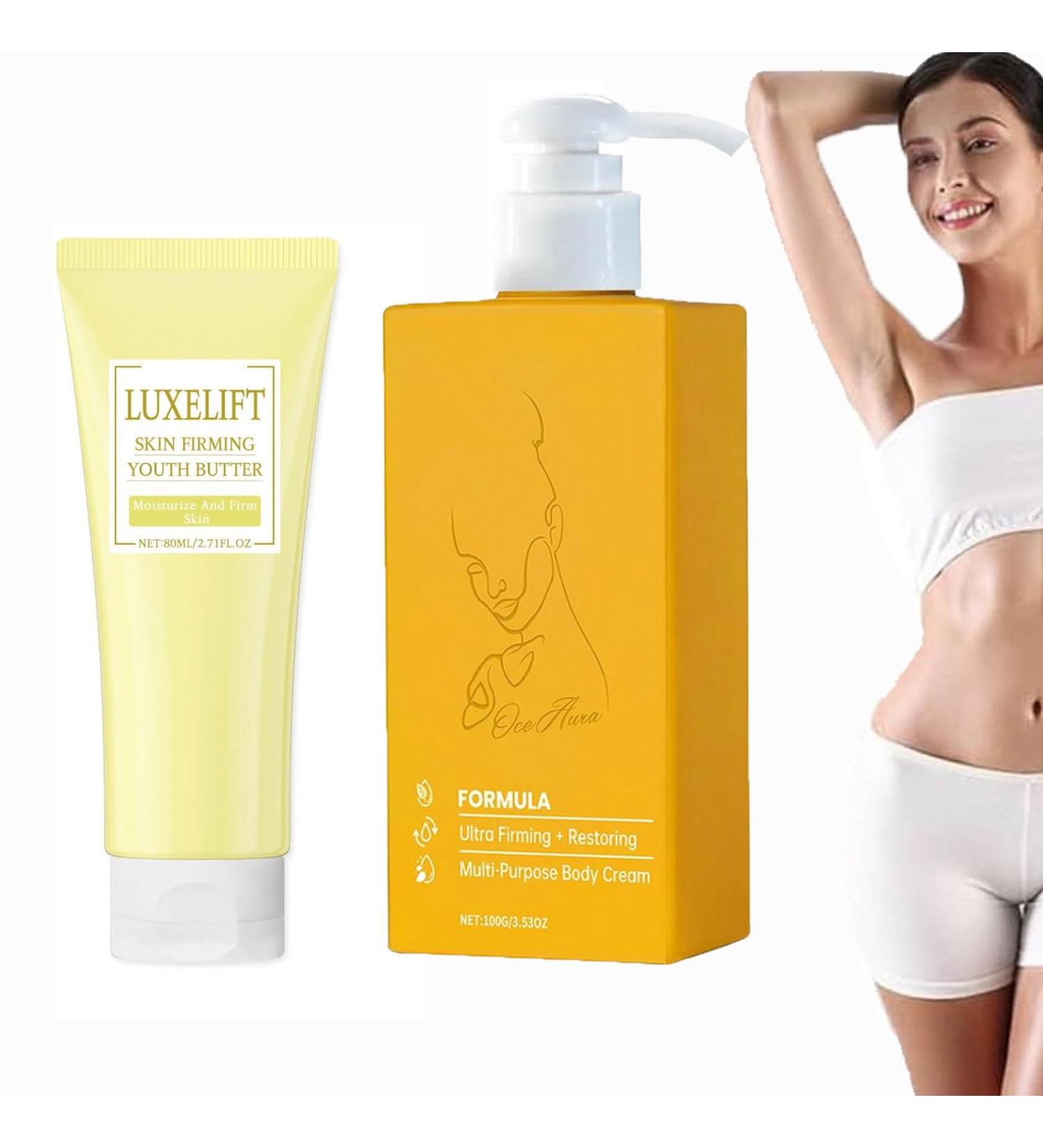 LuxeLift Skin Firming Youth Butter Firming Body Butter Firming Body Cream Butter Anti Aging Moisturizer Luxelift Skin Firming Body Butter for Loose Skin (2pc 2pc.) - Buy Online on GoSupps.com
