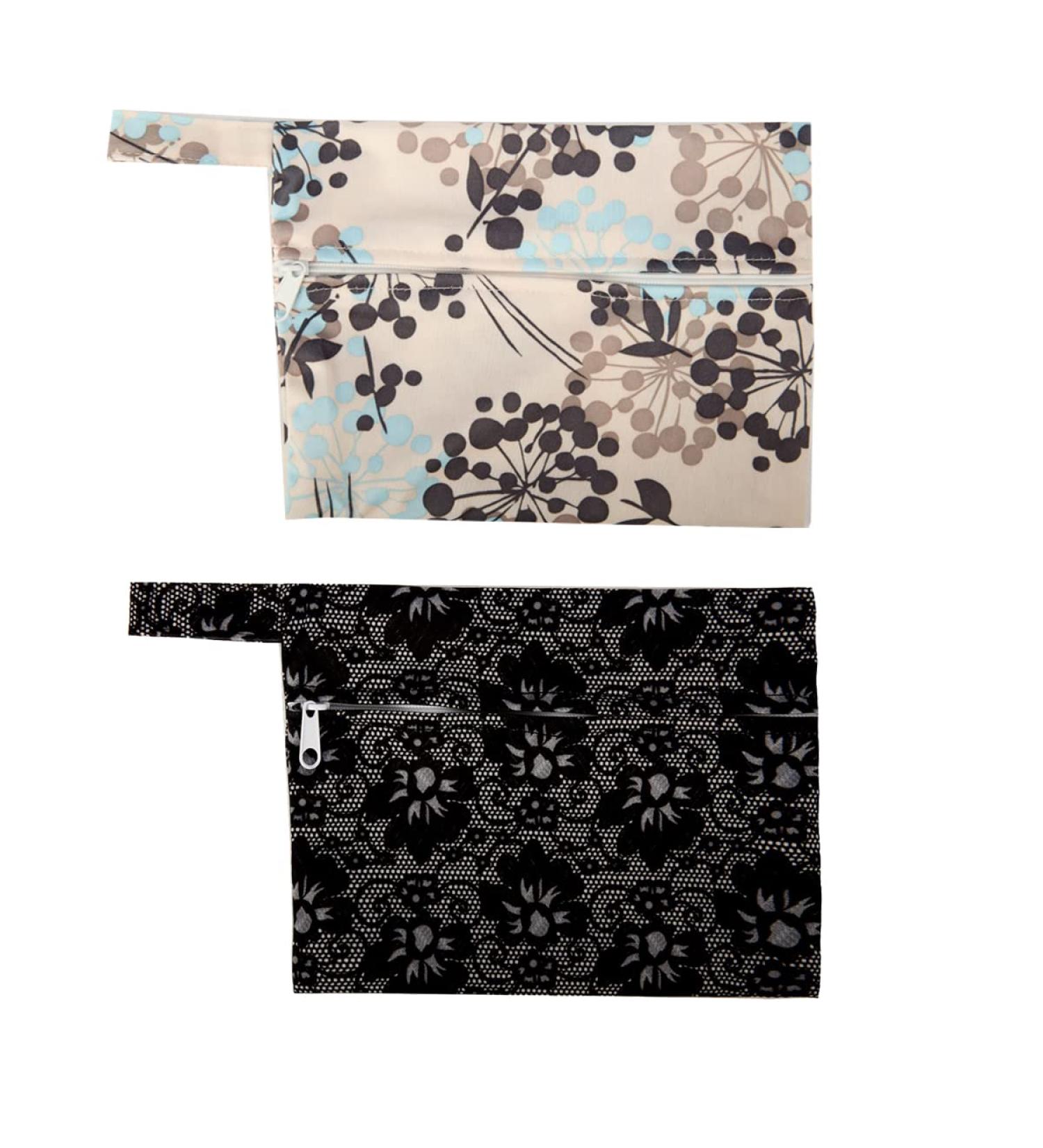 Reusable Mini Wet Dry Bag for Mama Cloth Menstrual Pads/Breast Pads - 2 Pack (7 x 5.5 Inch) - Buy Online on GoSupps.com