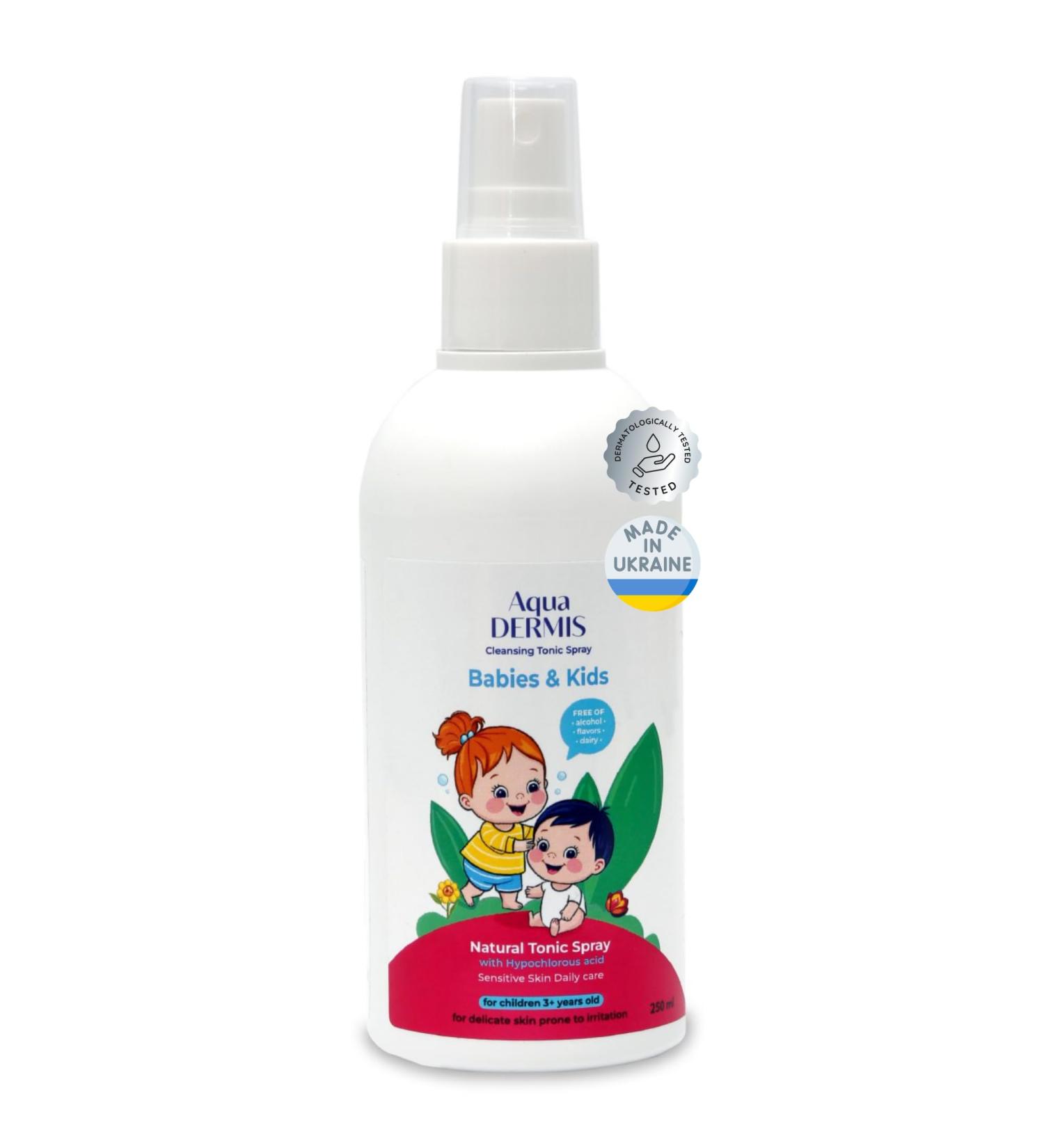 Spray Tonique Nettoyant pour B b s et Enfants Formule Naturelle avec Acide Hypochloreux Sans Alcool 250
