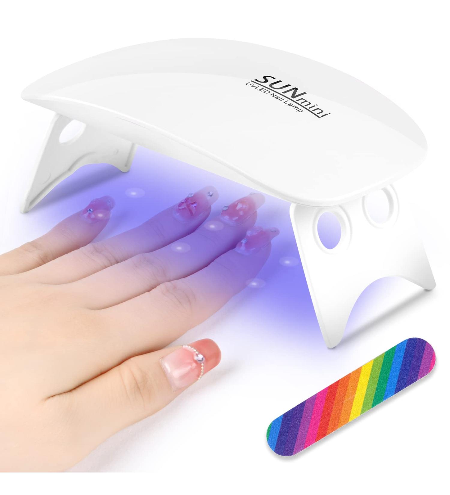URAQT Mini Gel Nail Lamp - Portable 6W UV LED Nail Dryer with USB, Professional Nail Art Tool for Gel Polish - Perfect Gift for Thanksgiving & Christmas - Buy Online on GoSupps.com