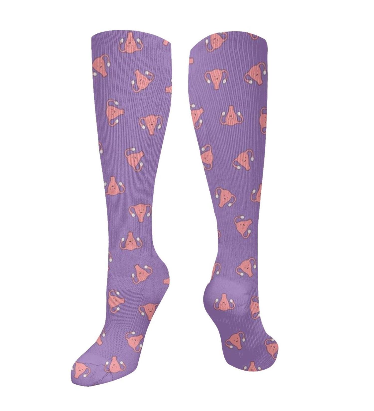 Happy Crazy Uterus Compression Socks for Men & Women | 15-20 mmHg Circulation Support for Running & Cycling - Buy Online on GoSupps.com