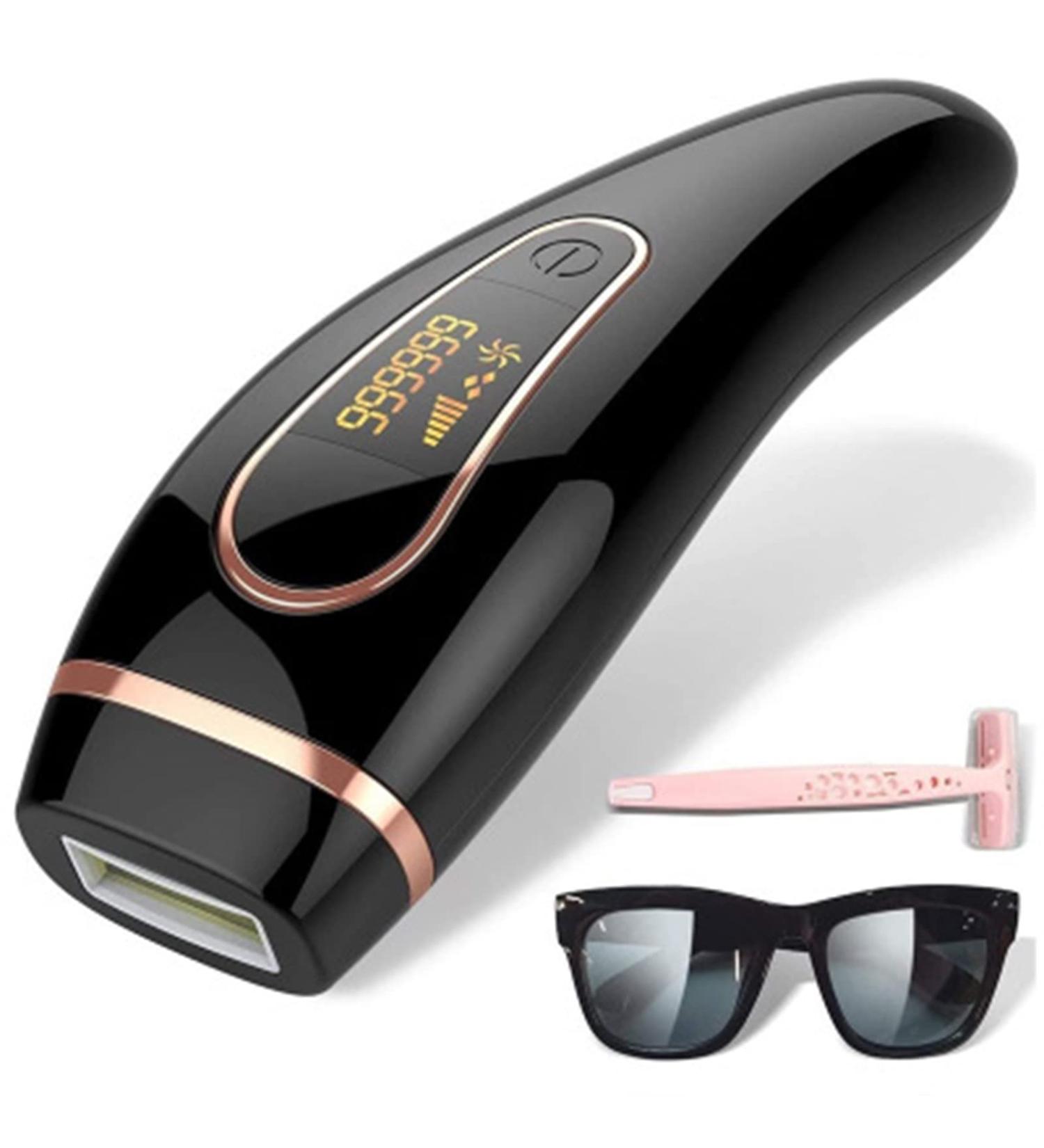 IPL Hair Removal Device - 990 000 Flashes for Permanent Pain-Free Home Hair Removal | Laser Beauty Instrument for Face & Body 36W Black - Buy Online on GoSupps.com