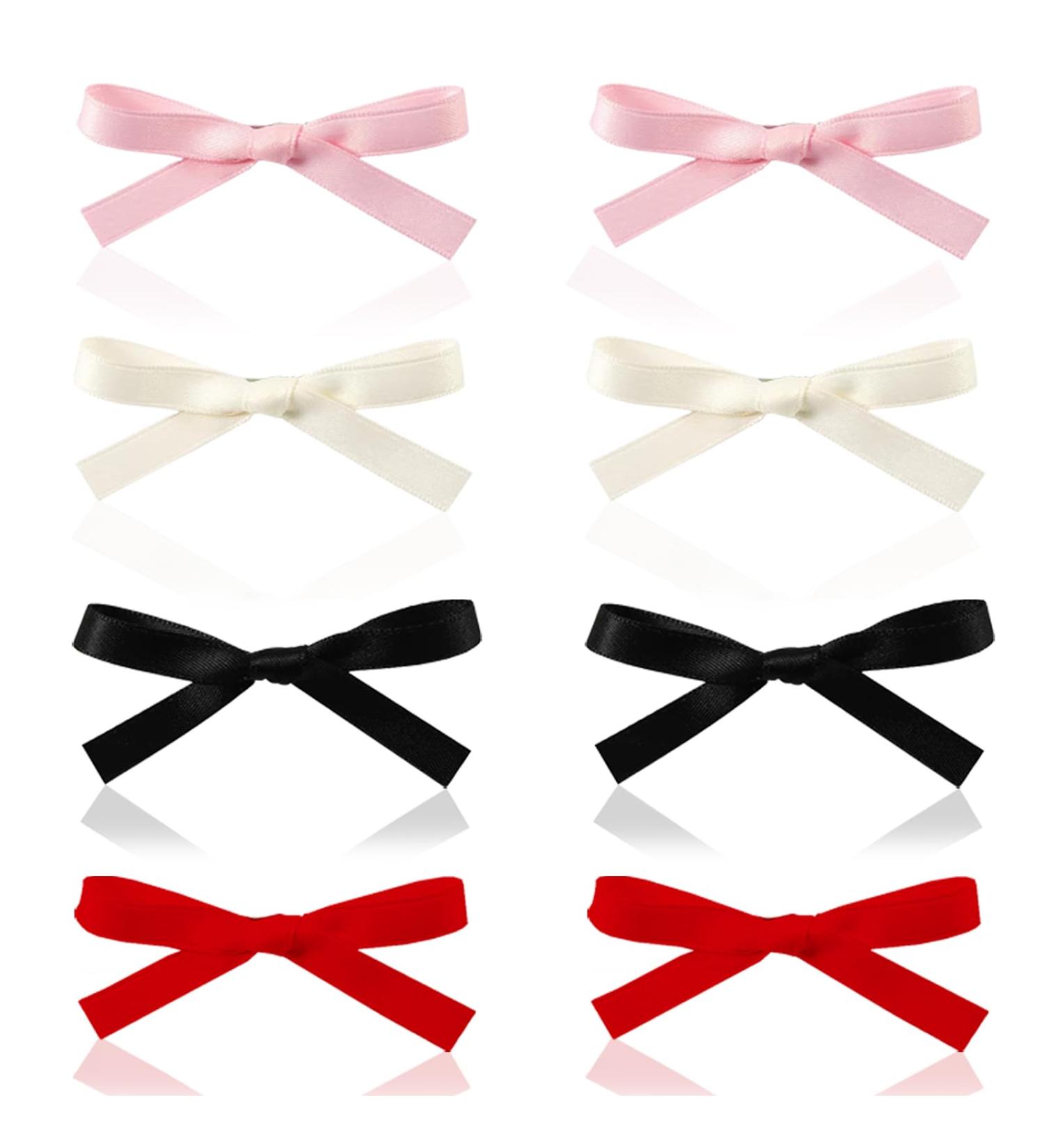8pcs Satin Bowknot Hair Clips Accessories for Toddlers Girls Women Bow Claw Clip Hairpins Colorful Bow Tassel Hair Clips Ribbon Hair Barrettes - Buy Online on GoSupps.com