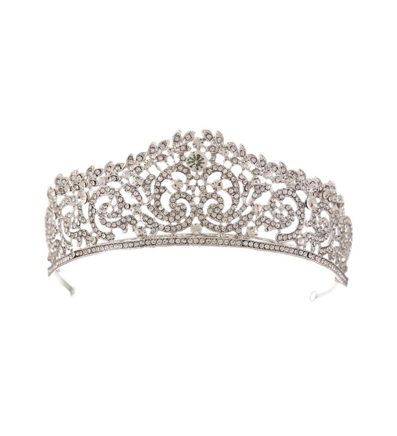 Lurrose Luxury Baroque Rhinestone Tiara & Crown - Vintage Bridal Headband for Weddings & Festivals (Gold & Silver) - Buy Online on GoSupps.com